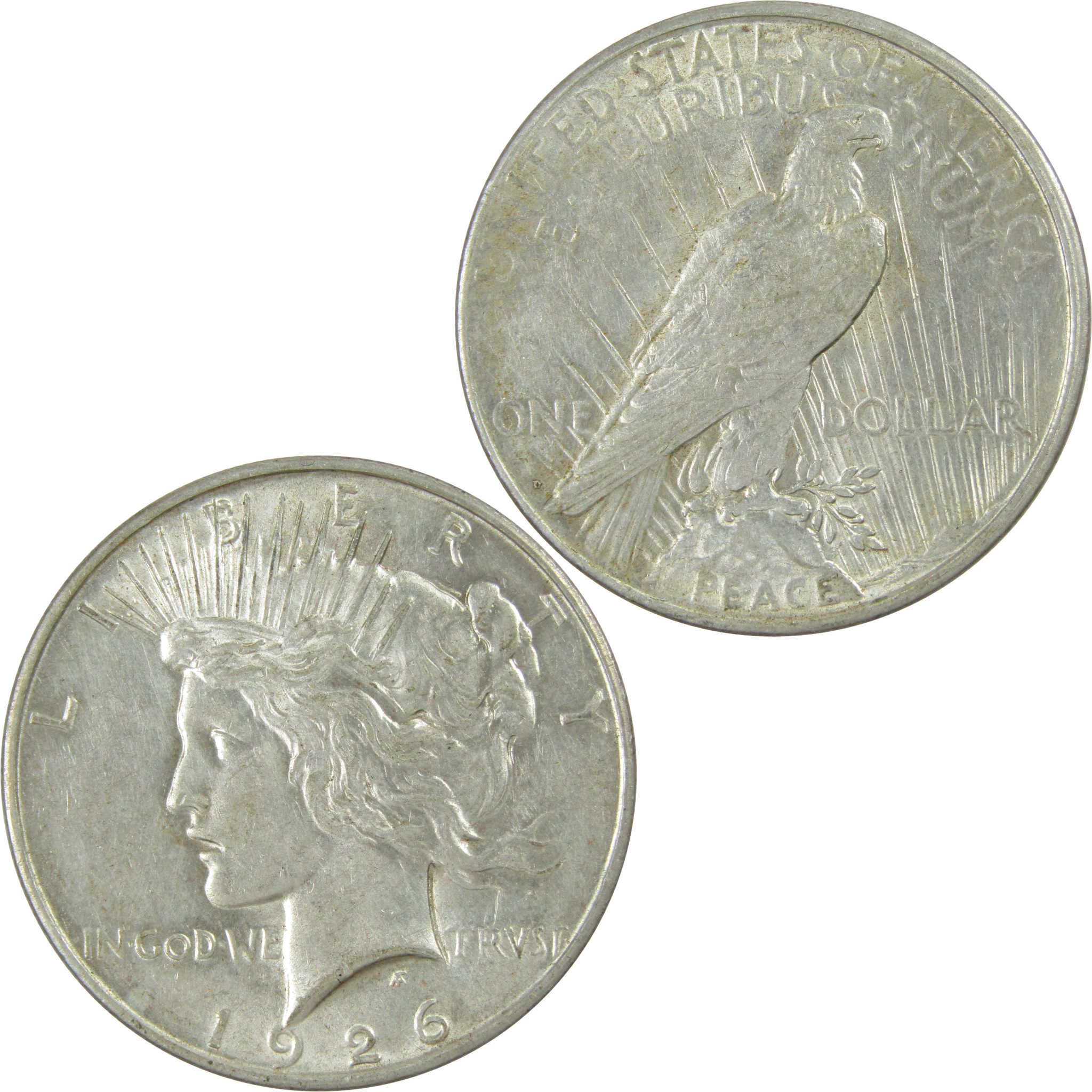 1926 D Peace Dollar AU About Uncirculated Silver $1 Coin SKU:I13686