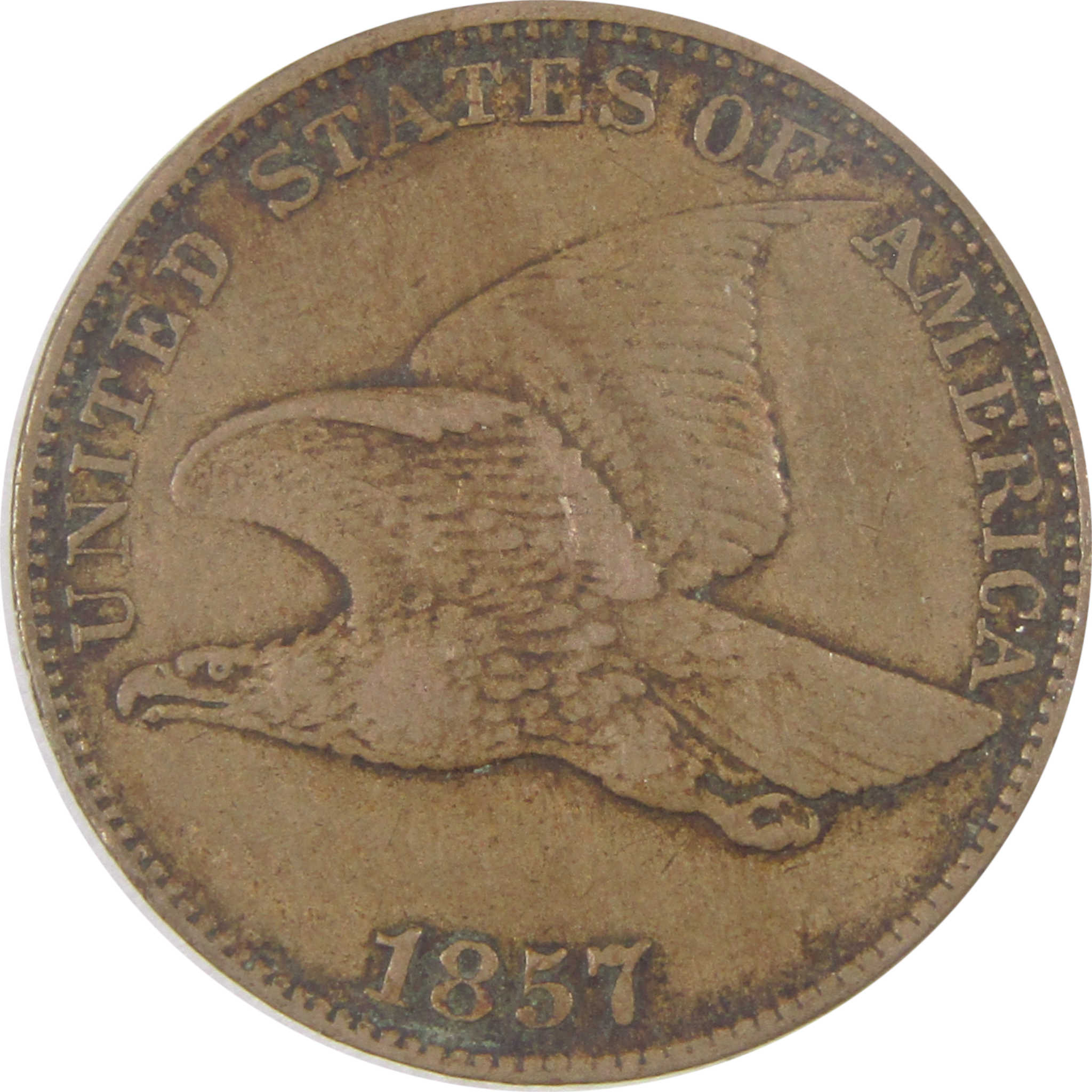 1857 Flying Eagle Cent VF Very Fine Penny 1c Coin SKU:I17235