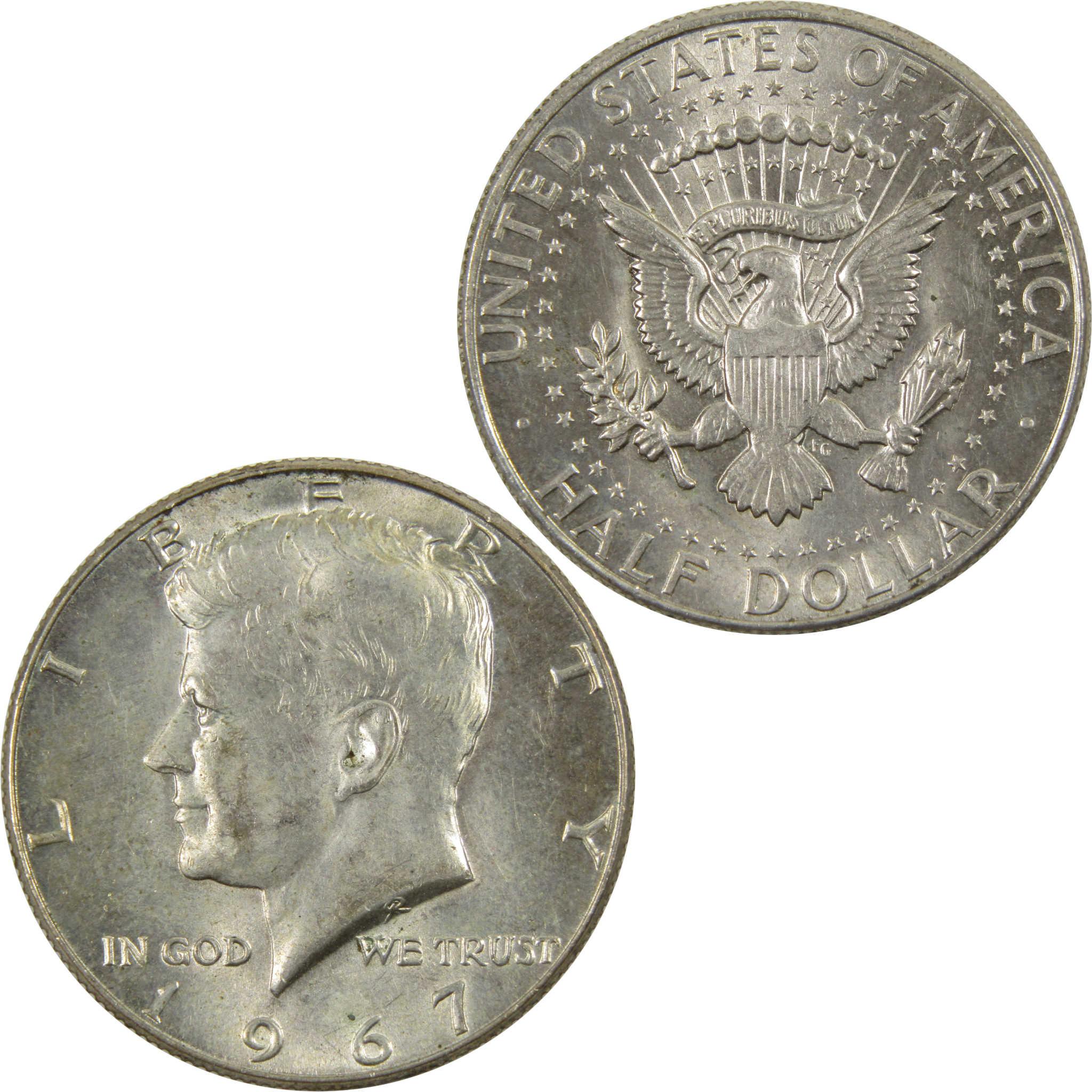 1967 Kennedy Half Dollar Circulated Silver Clad 50c Coin Collectible