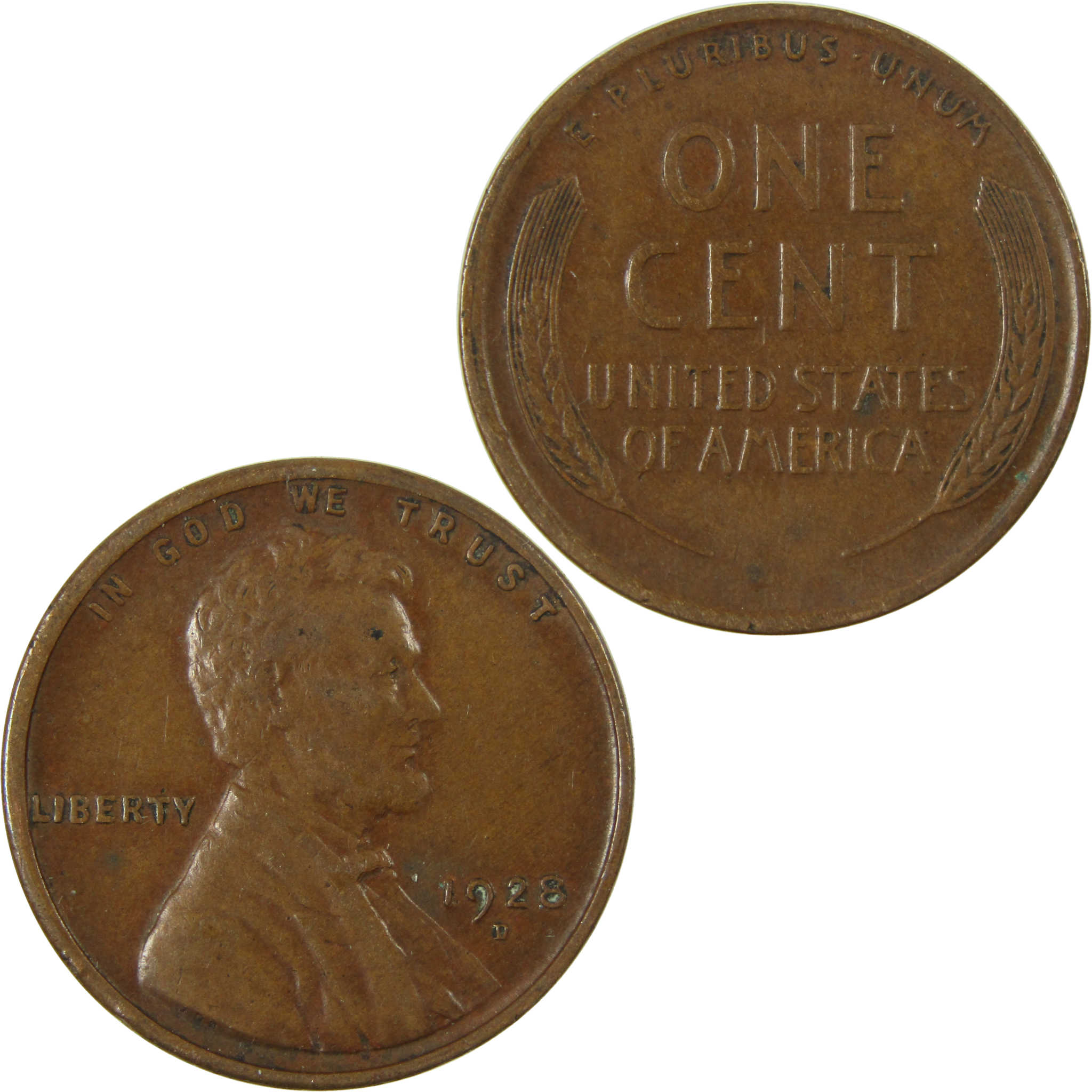 1928 D Lincoln Wheat Cent VF Very Fine Penny 1c Coin SKU:I27608