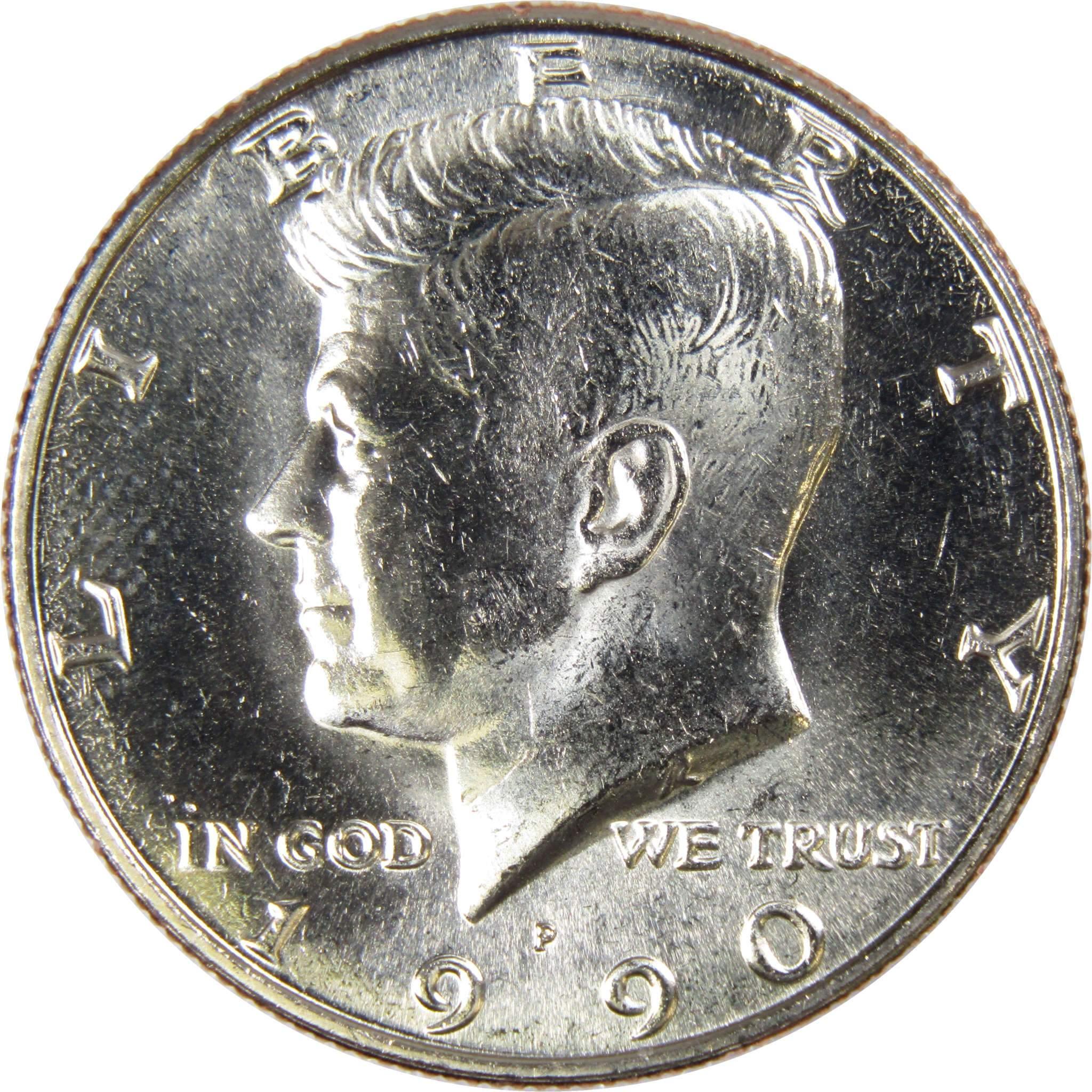 1990 P Kennedy Half Dollar Clad Uncirculated Mint State 50c Coin