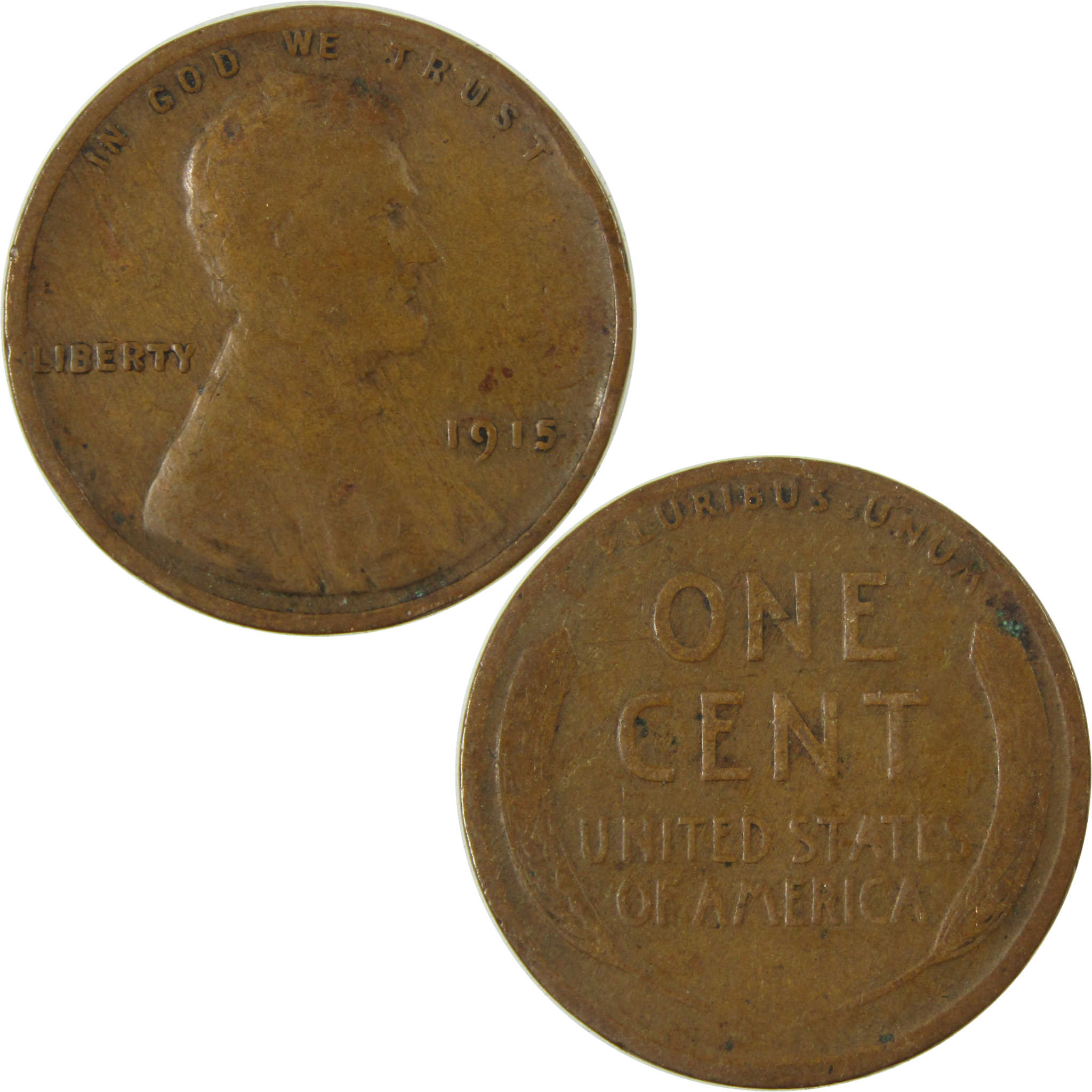 1915 Lincoln Wheat Cent G Good Penny 1c Coin Collectible SKU:I27169