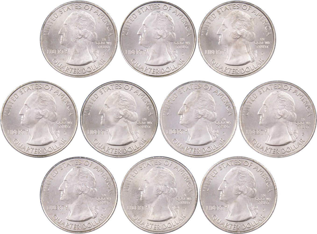 2014 P&D Quarter 10 Coin Set Clad Uncirculated Mint State