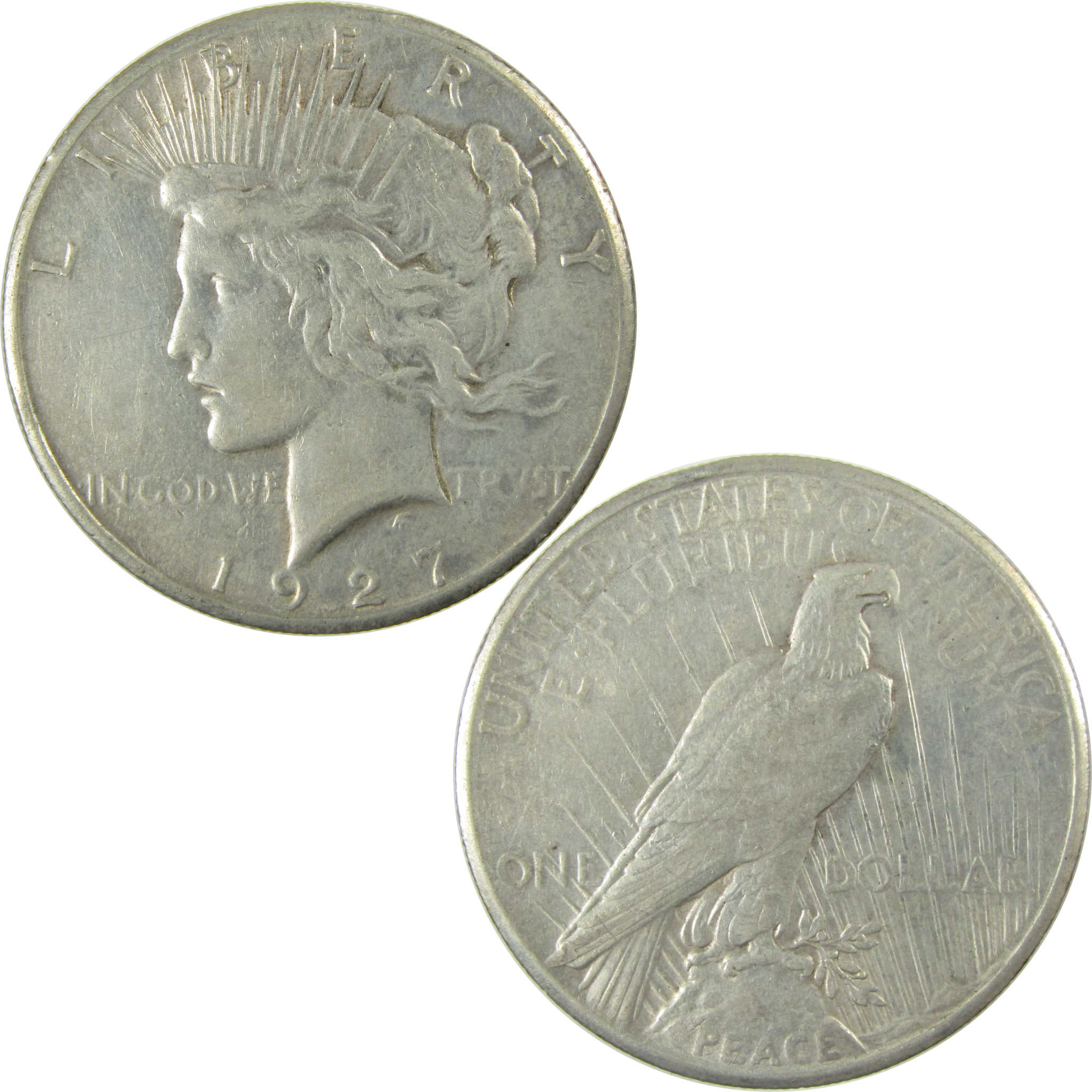 1927 Peace Silver Dollar AU About Uncirculated $1 Coin SKU:I27511
