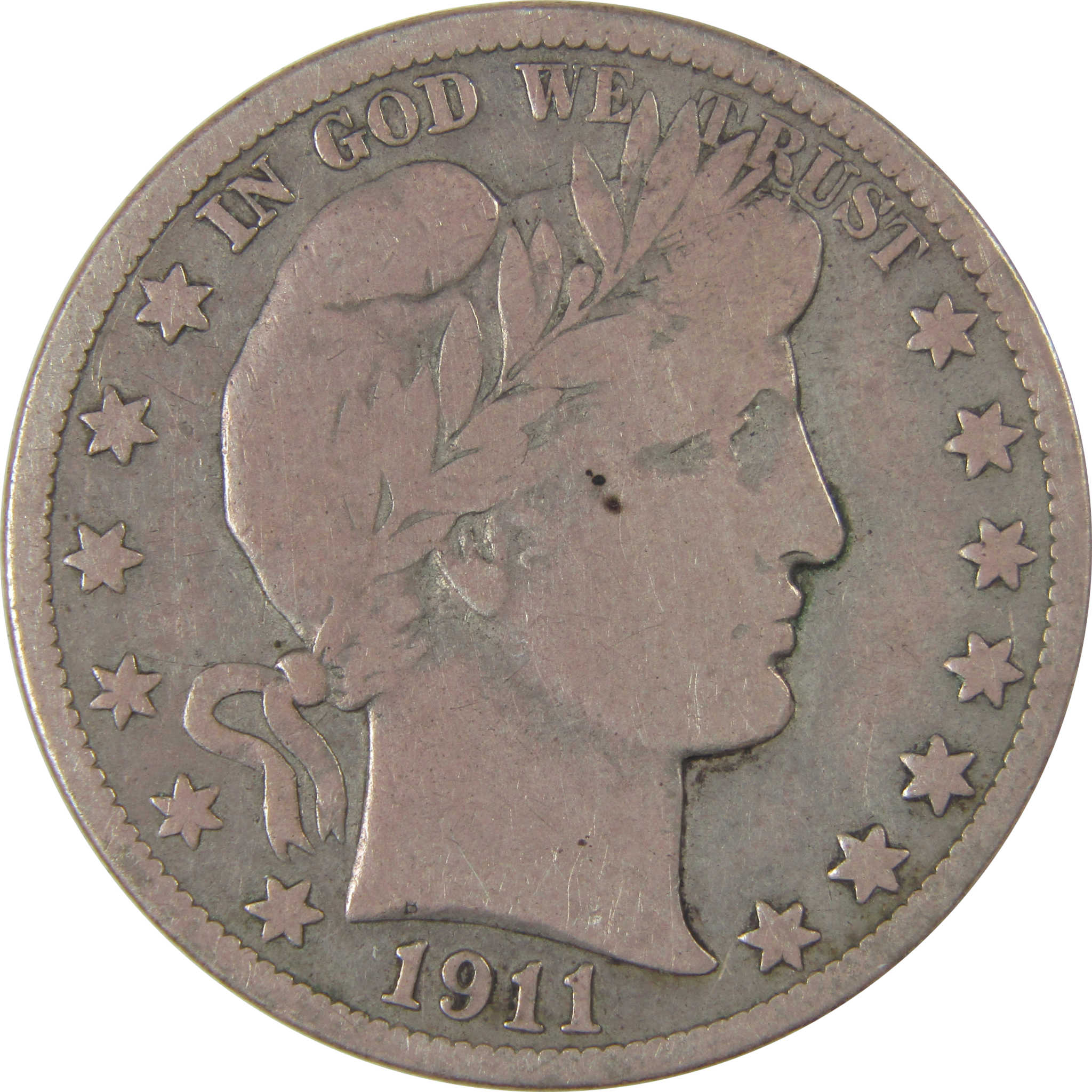 1911 S Barber Half Dollar VG Very Good Silver 50c Coin SKU:I22763