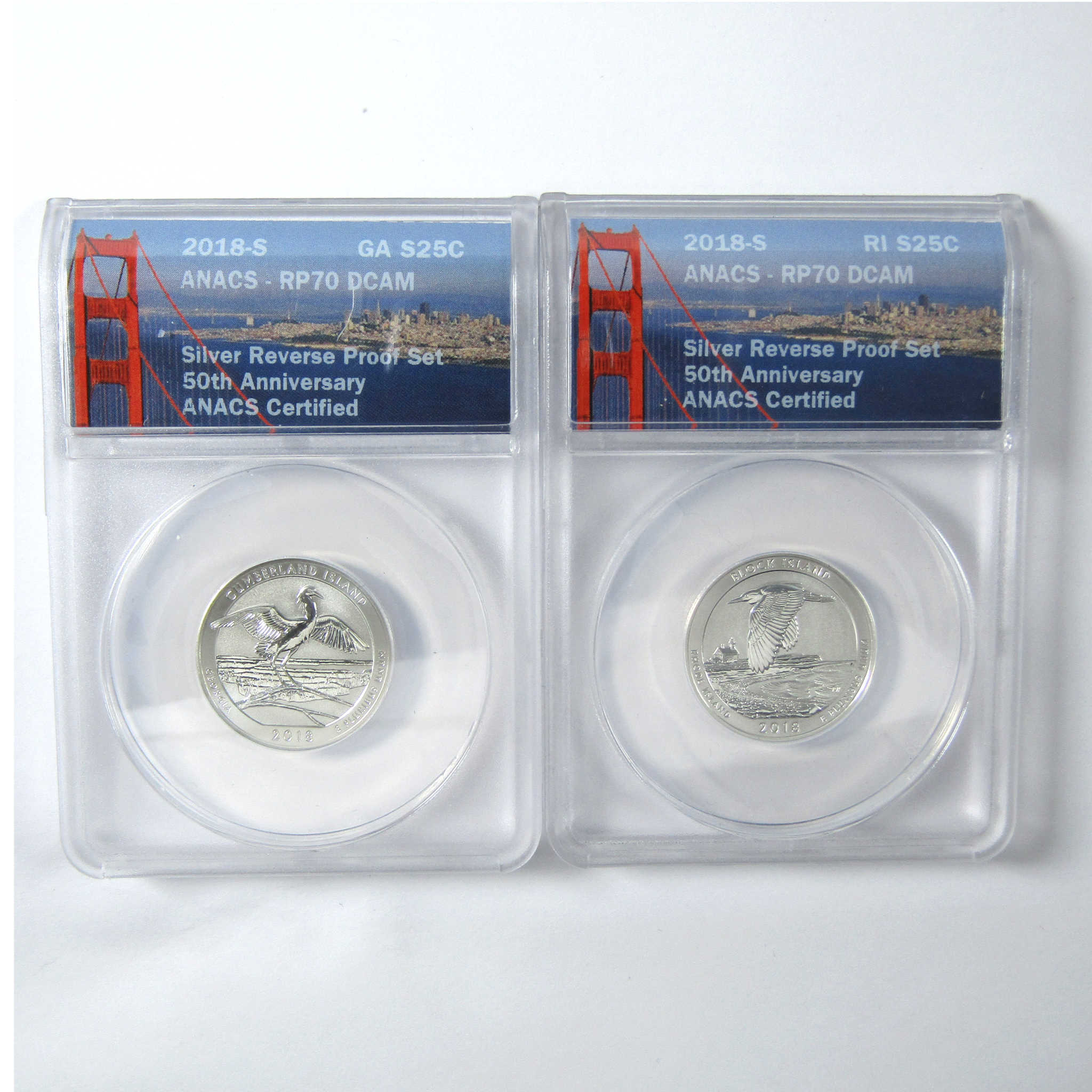 2018 S National Park 25c Set PR 70 DCAM ANACS Silver SKU:CPC6634