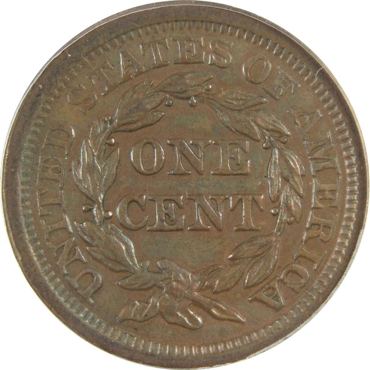 1854 Braided Hair Copper Large Cent EF 45 ANACS 1c Coin SKU:I28754