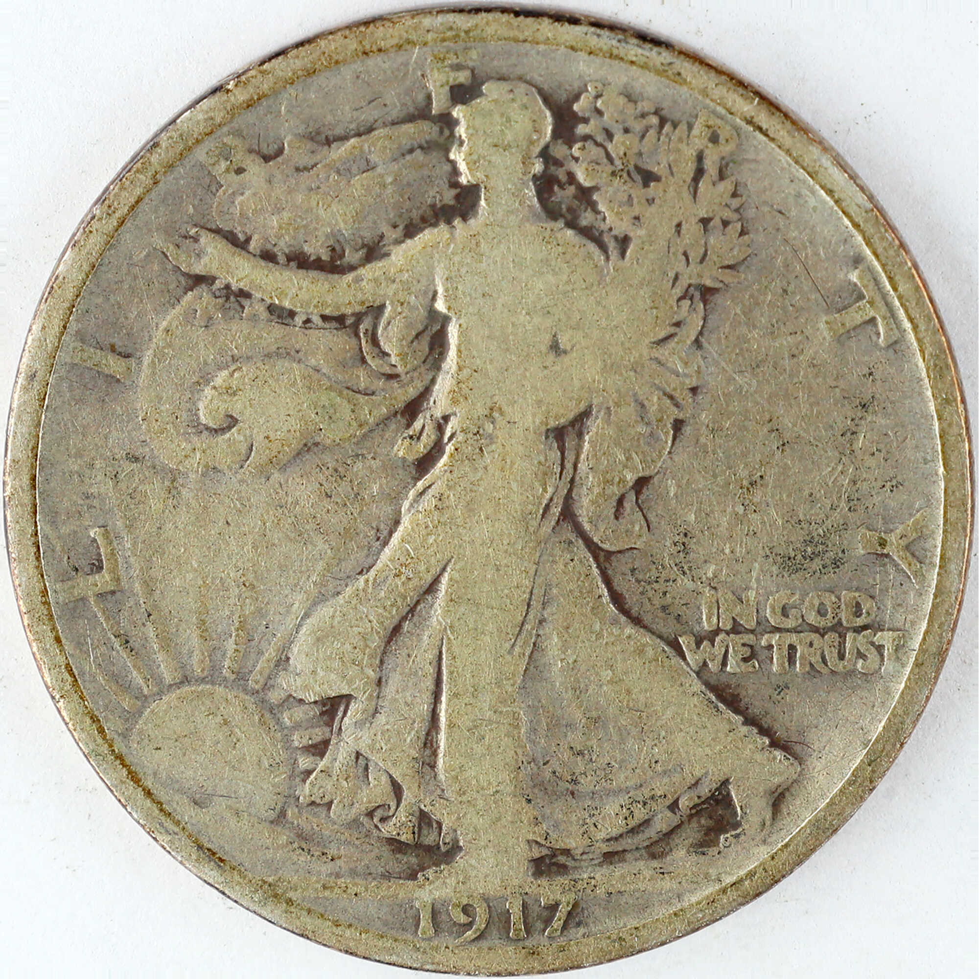 1917 Liberty Walking Half Dollar VG Very Good Silver 50c SKU:I12010