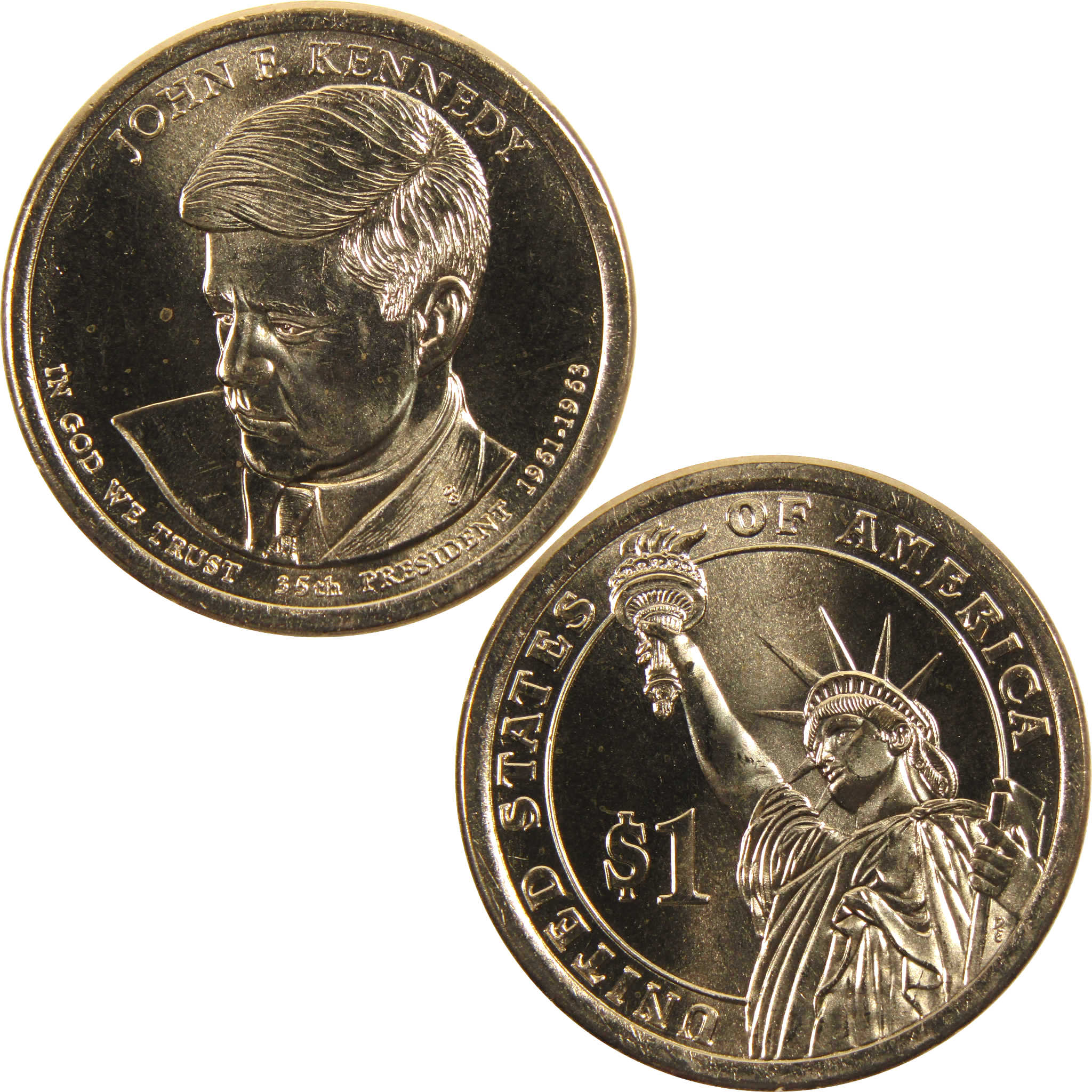 2015 D John F Kennedy Presidential Dollar BU Uncirculated $1 Coin