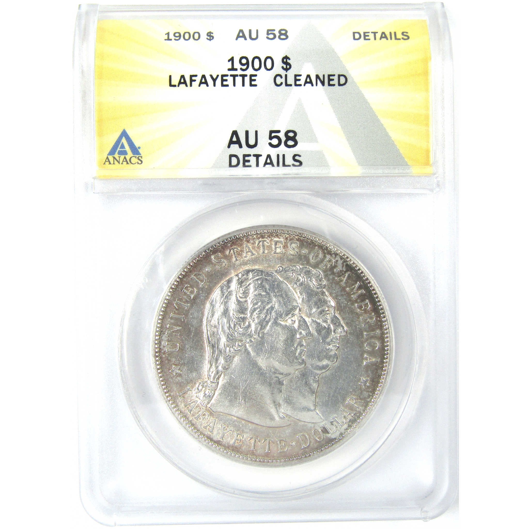 Lafayette Commemorative Dollar 1900 AU 58 Details ANACS SKU:I16255