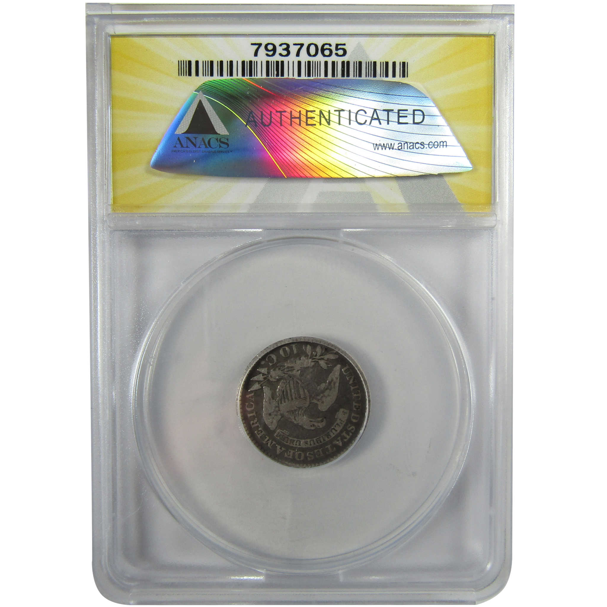 1821 Large Date Capped Bust Silver Dime VG 10 ANACS SKU:I28056