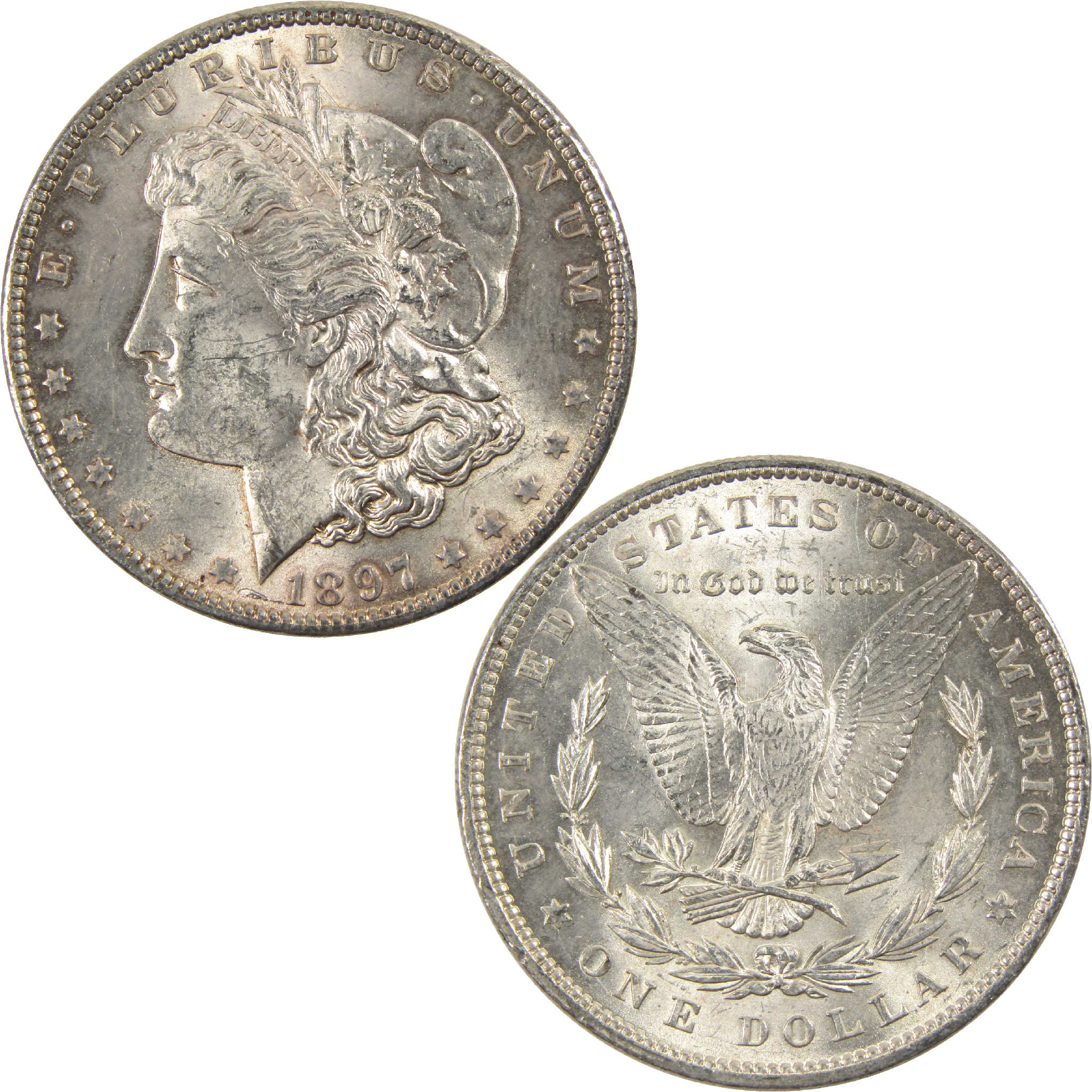 1897 Morgan Dollar CH AU Choice About Uncirculated Silver $1 Coin - Morgan coin - Morgan silver dollar - Morgan silver dollar for sale - Profile Coins &amp; Collectibles