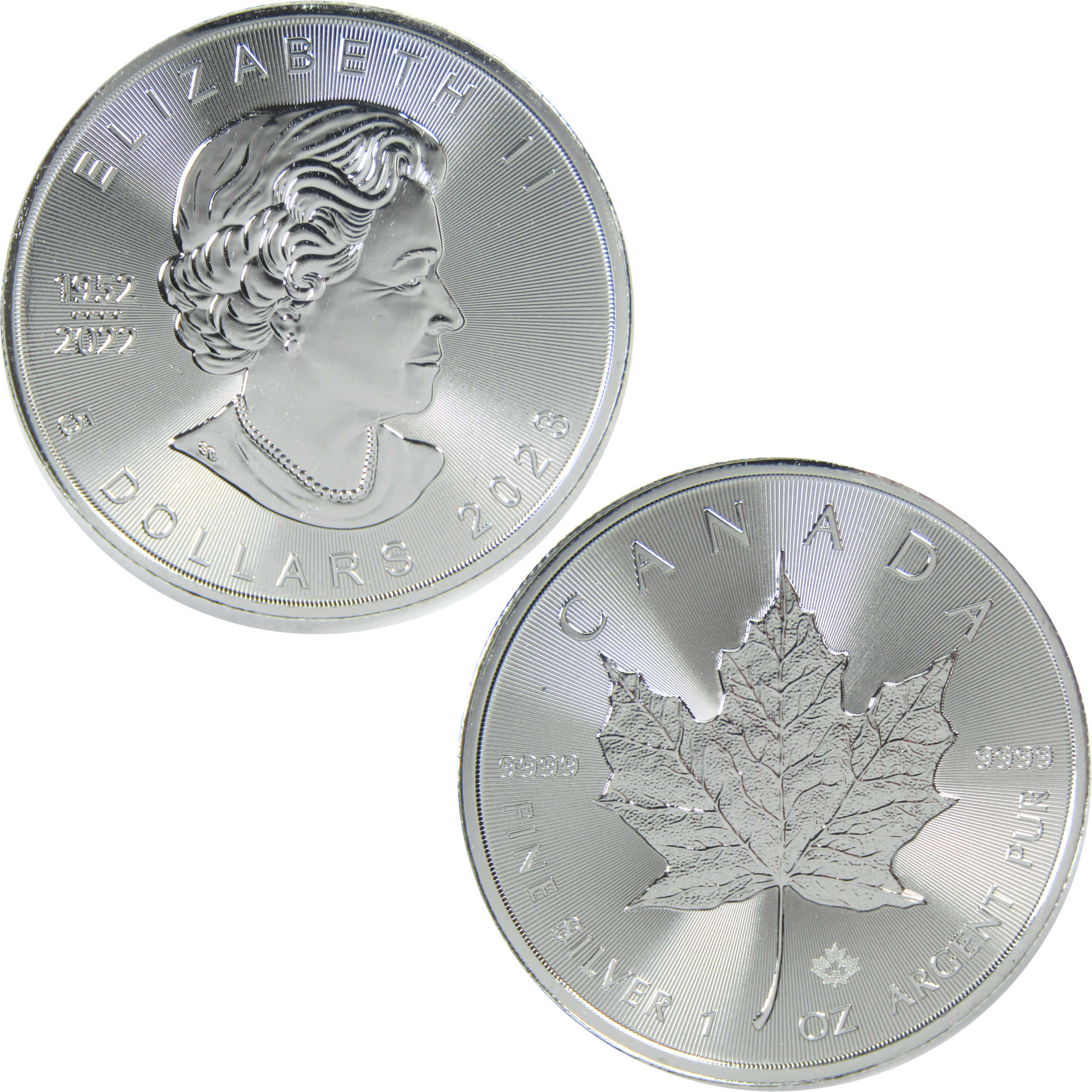 2023 Canadian Maple Leaf Uncirculated 1 oz .9999 Silver Bullion $5