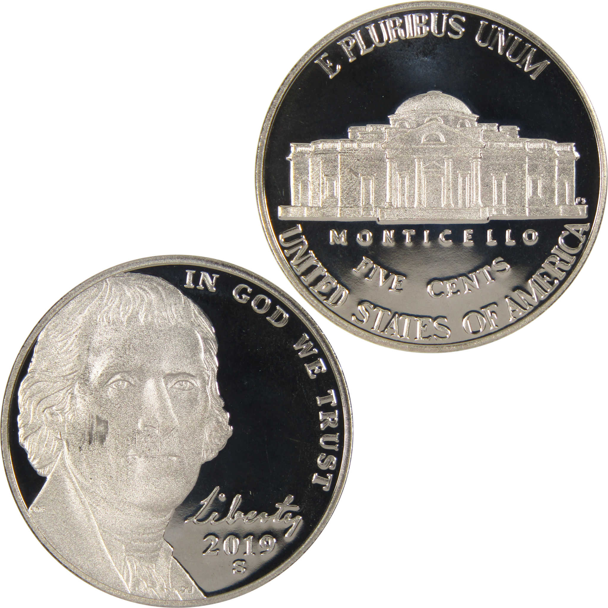 2019 S Jefferson Nickel 5c Proof Coin