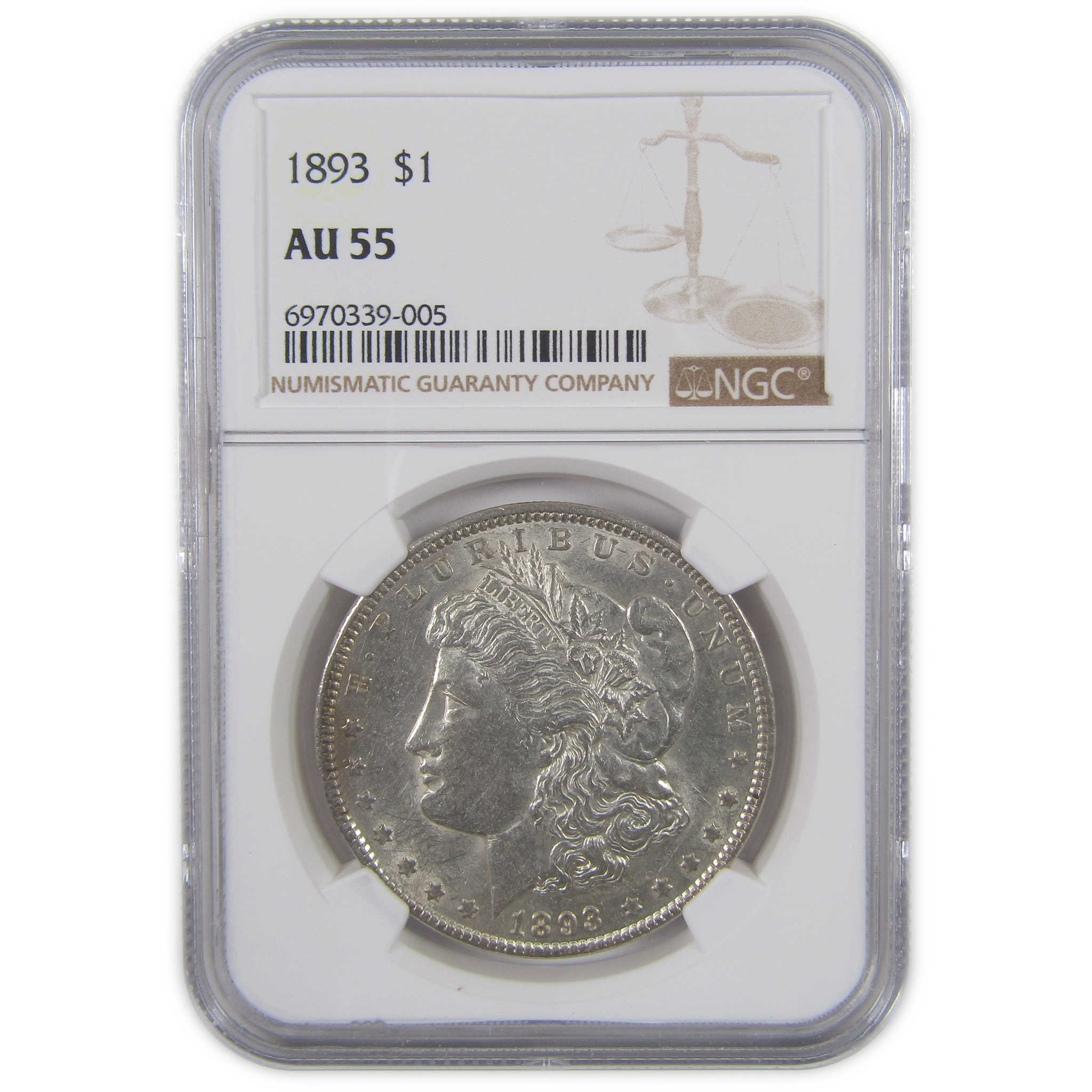 1893 Morgan Dollar AU 55 NGC Silver $1 Coin SKU:I18260 - Morgan coin - Morgan silver dollar - Morgan silver dollar for sale - Profile Coins &amp; Collectibles