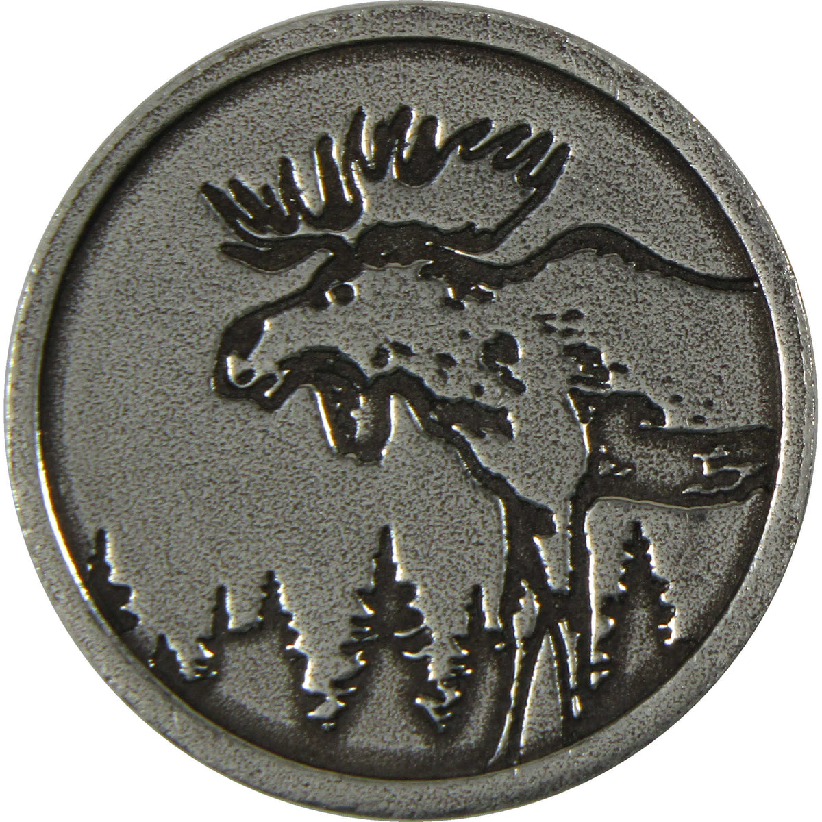Moose Heads & Tails Pewter Pocket Coin