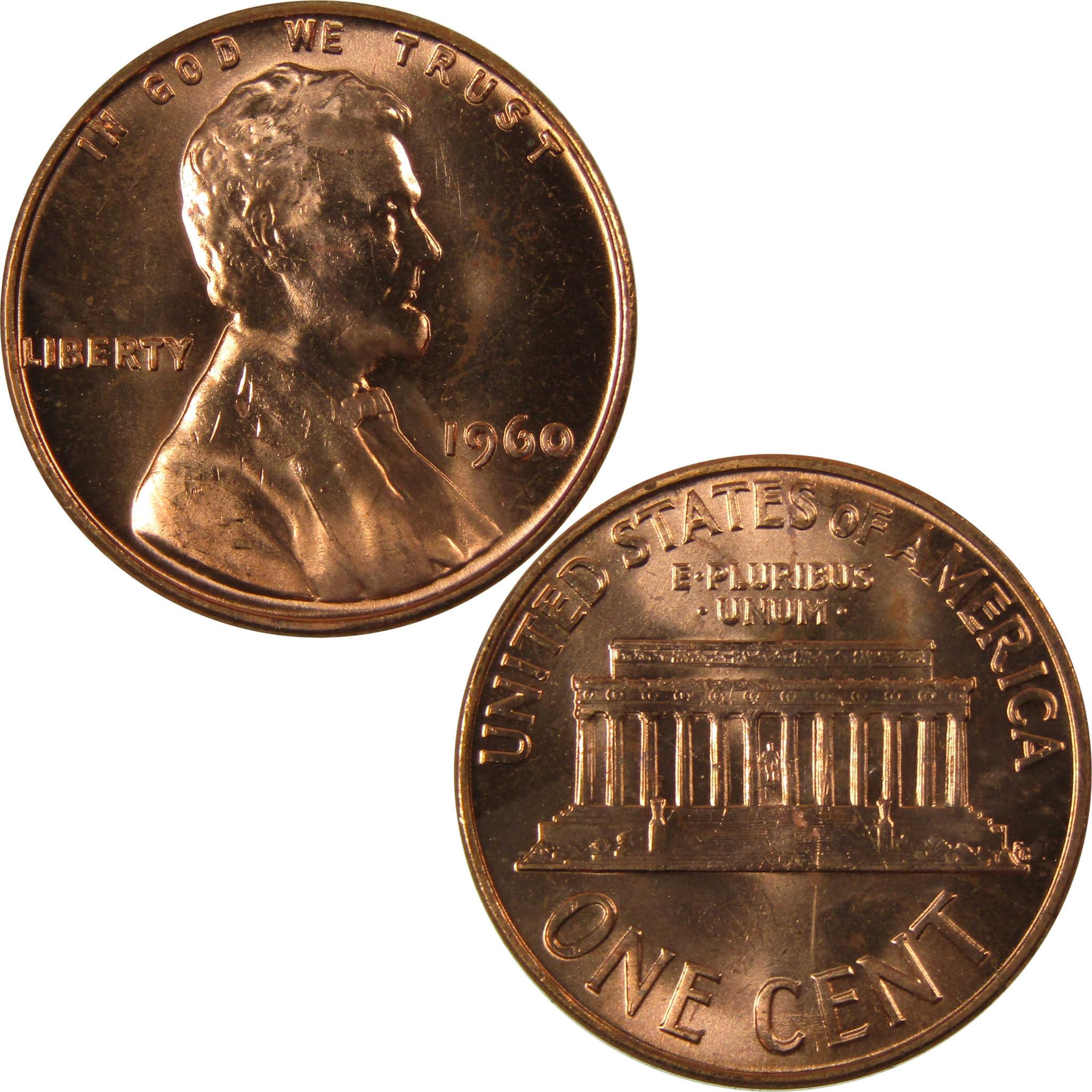 1960 Small Date Lincoln Memorial 1c Uncirculated Mint State SKU:I26584