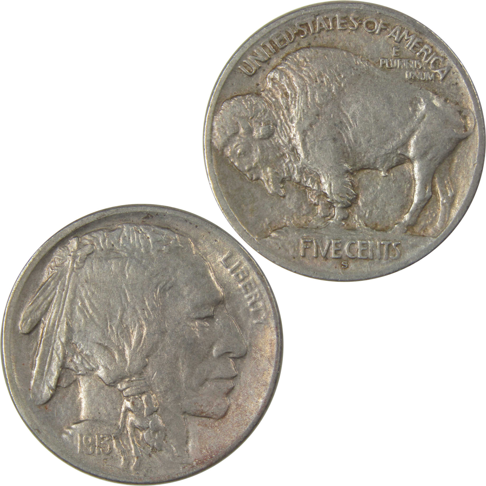 1913 S Type 1 Buffalo Nickel XF EF Extremely Fine SKU:I22829
