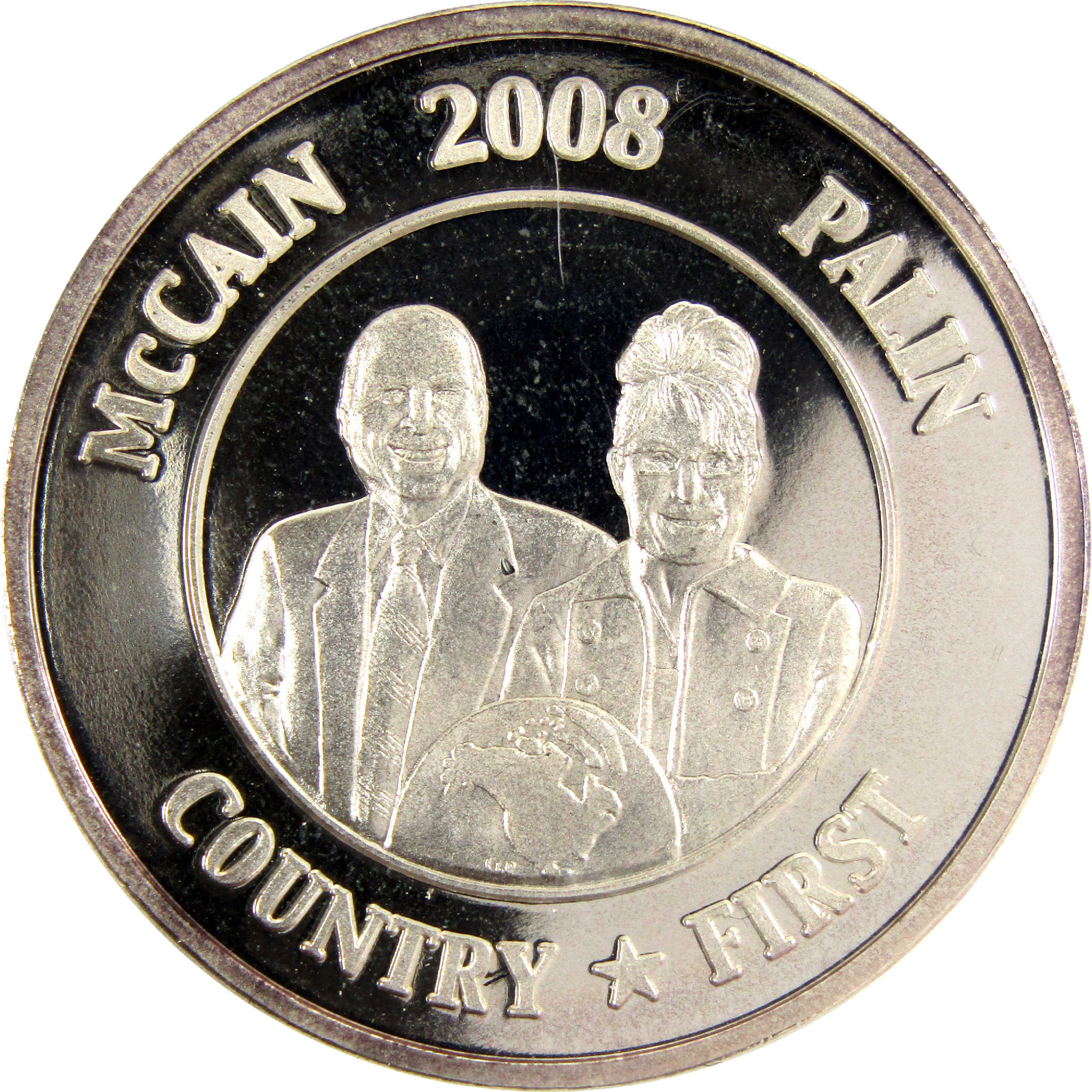 2008 McCain/Palin 1 oz .999 Silver Proof Collectible SKU:CPC5834