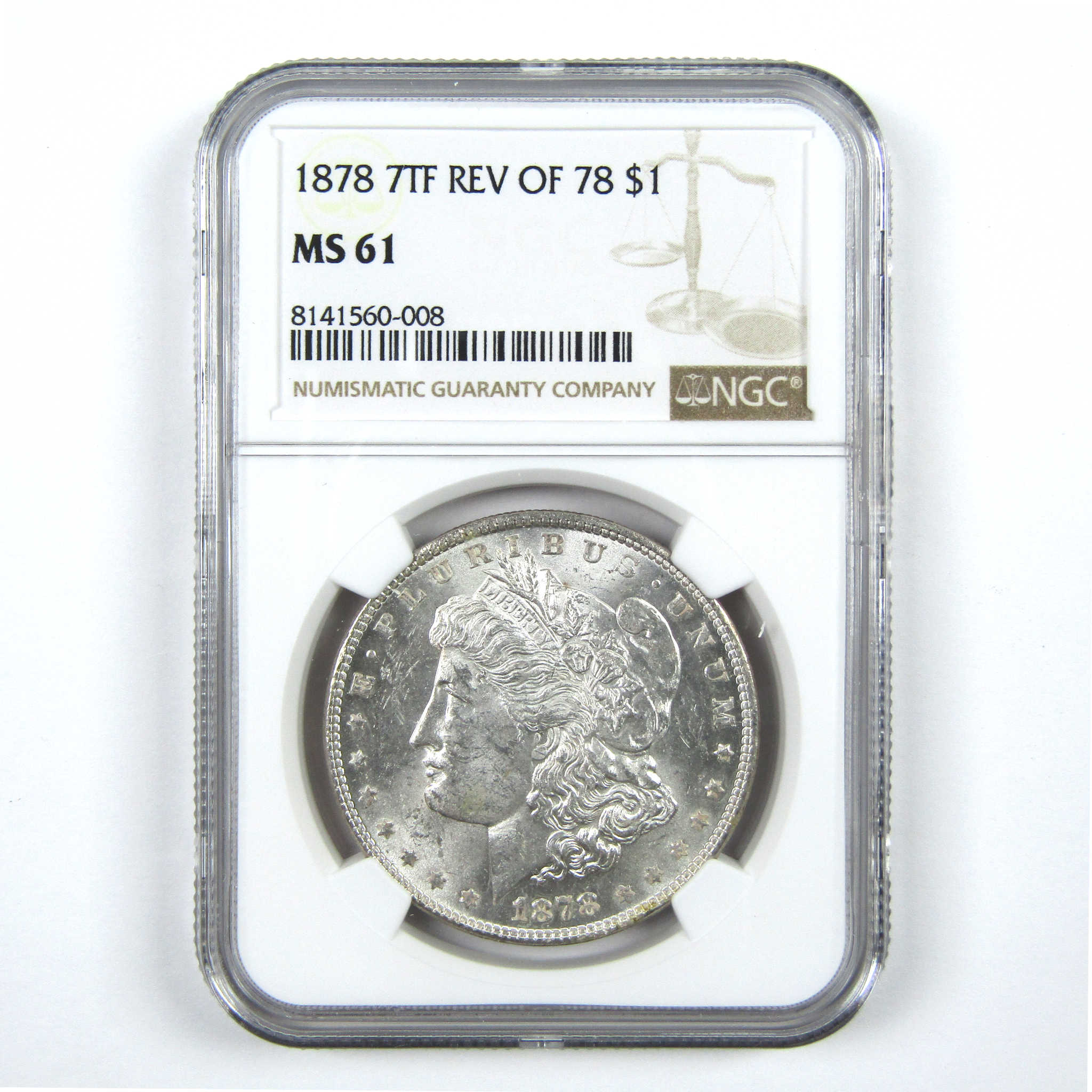 1878 7TF Rev 78 Morgan Dollar MS 61 NGC Uncirculated SKU:I14033 - Morgan coin - Morgan silver dollar - Morgan silver dollar for sale - Profile Coins &amp; Collectibles