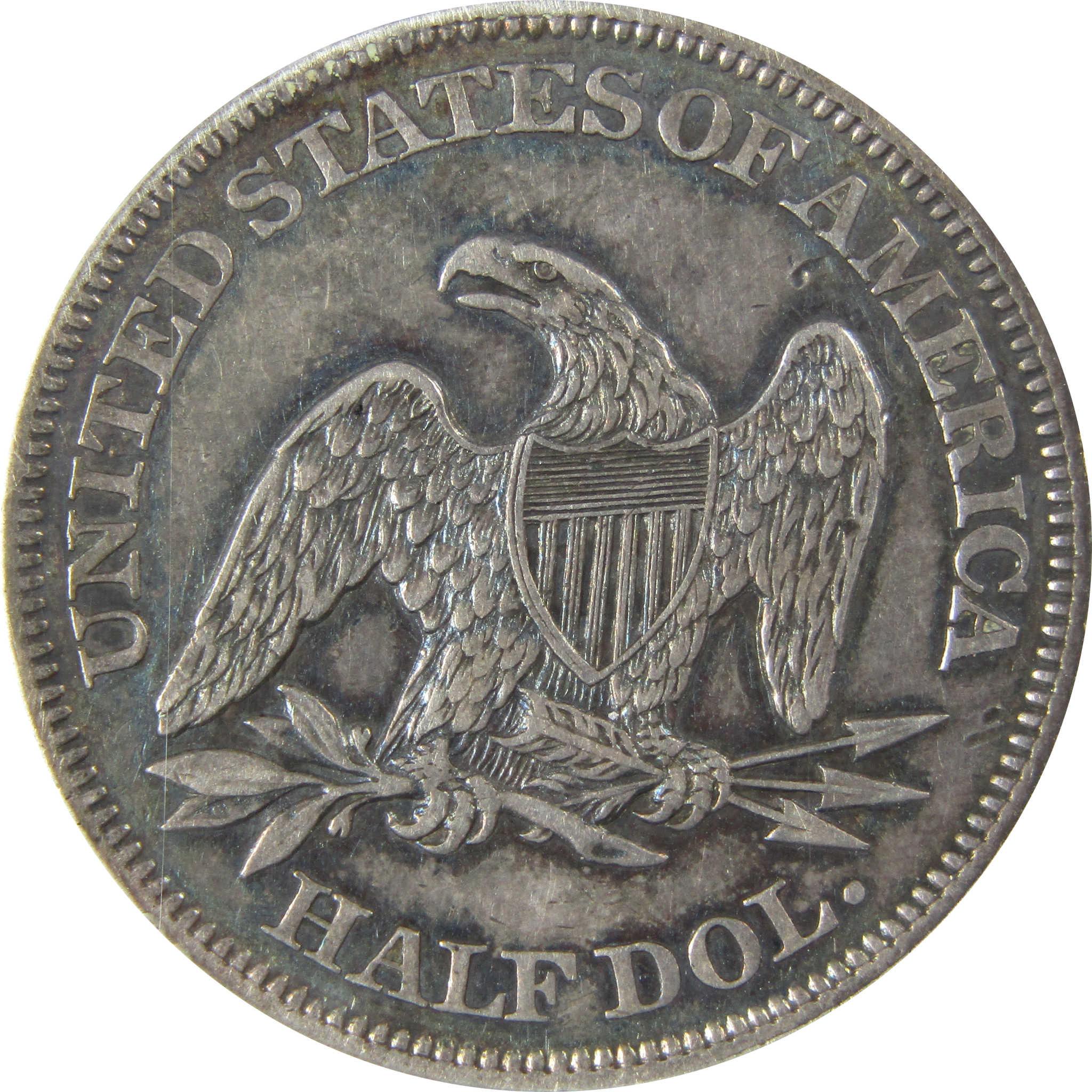 1861 Seated Liberty Silver Half Dollar EF 45 Details ANACS SKU:CP812