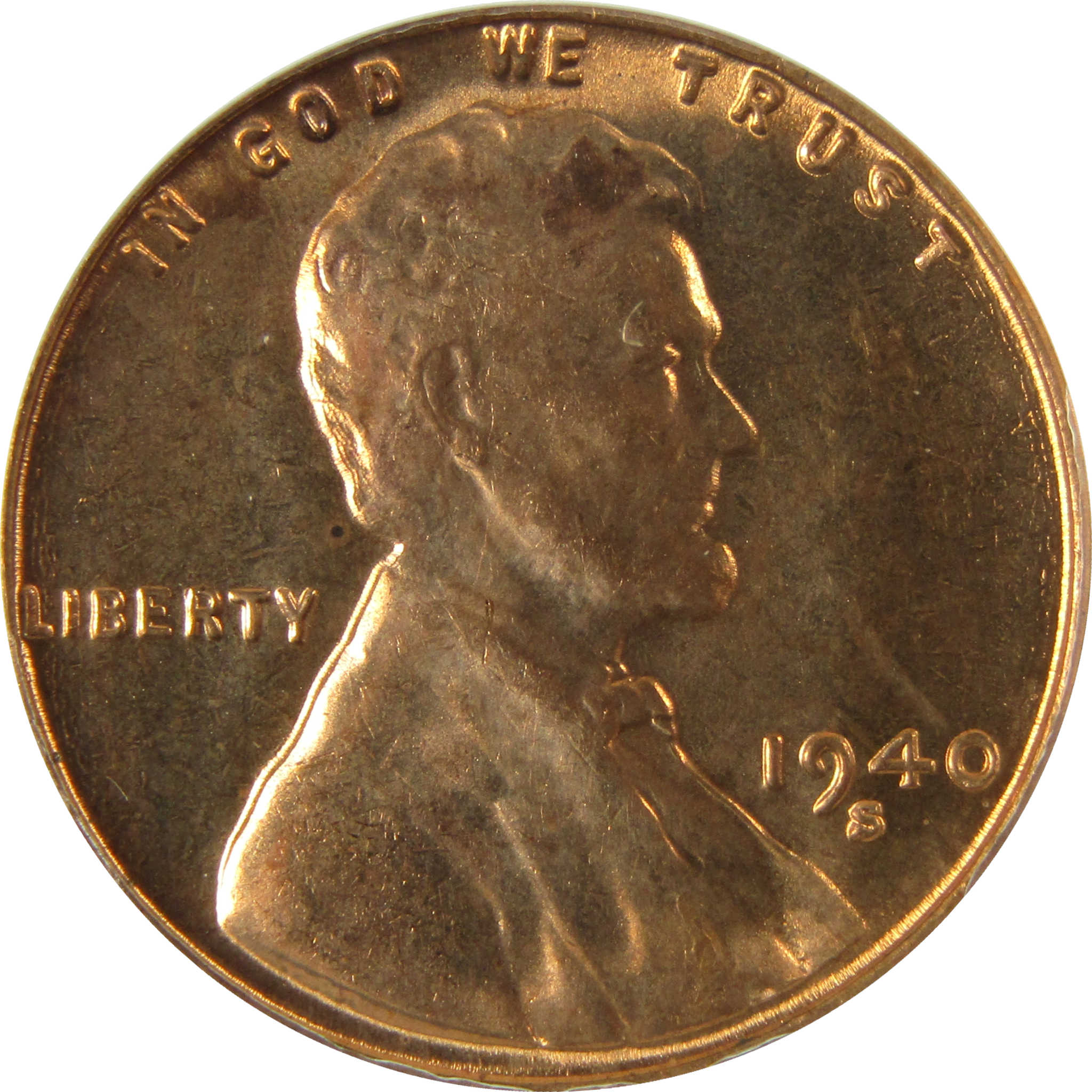 1940 S Lincoln Wheat Cent MS 63 RD ANACS Penny 1c Coin SKU:I28425
