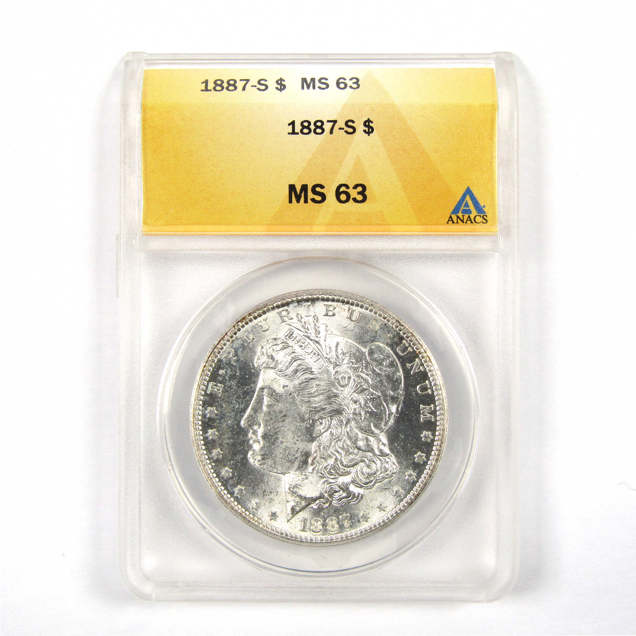 1887 S Morgan Dollar MS 63 ANACS 90% Silver $1 Uncirculated SKU:I9181 - Morgan coin - Morgan silver dollar - Morgan silver dollar for sale - Profile Coins &amp; Collectibles