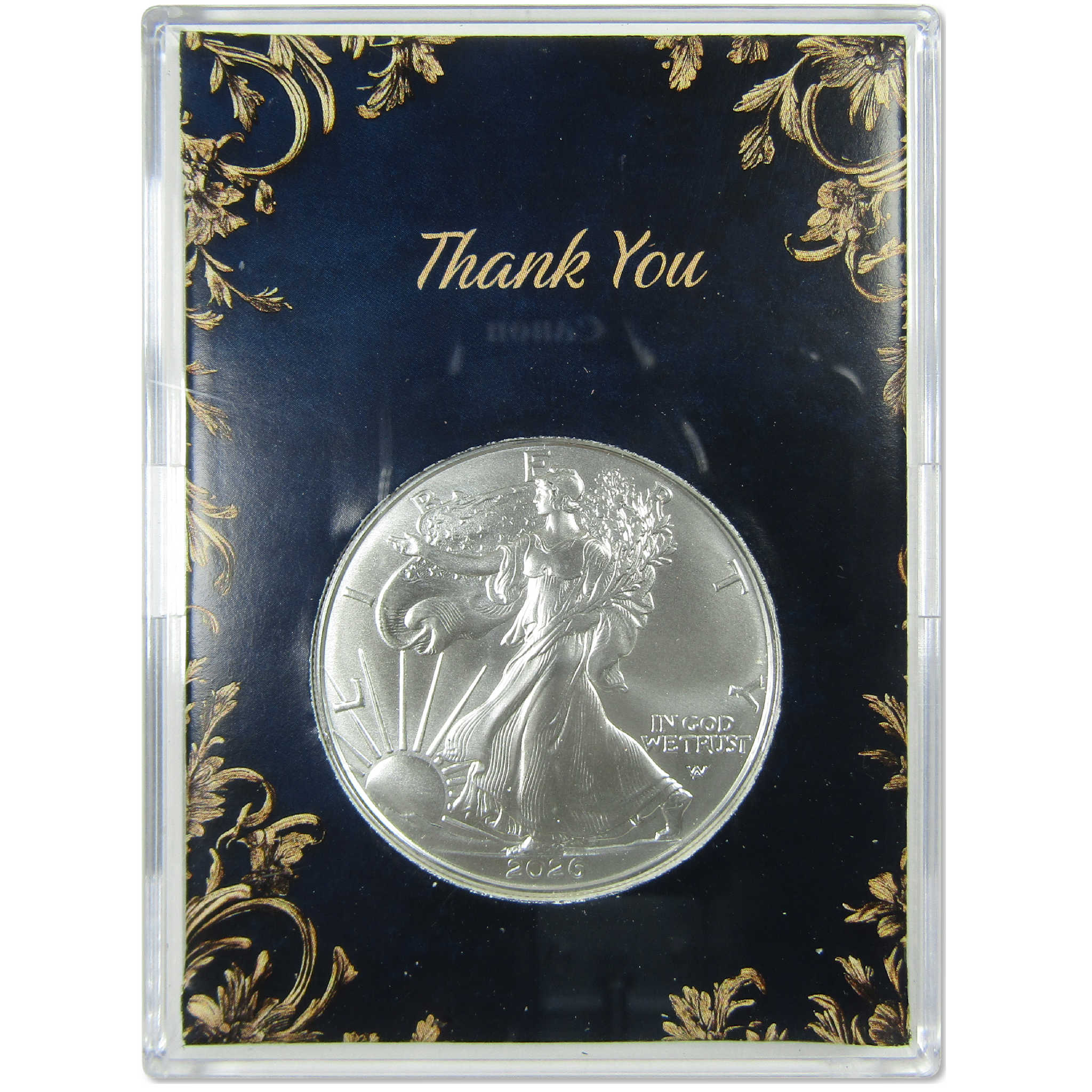 2026 American Silver Eagle Uncirculated Coin with Thank You Holder