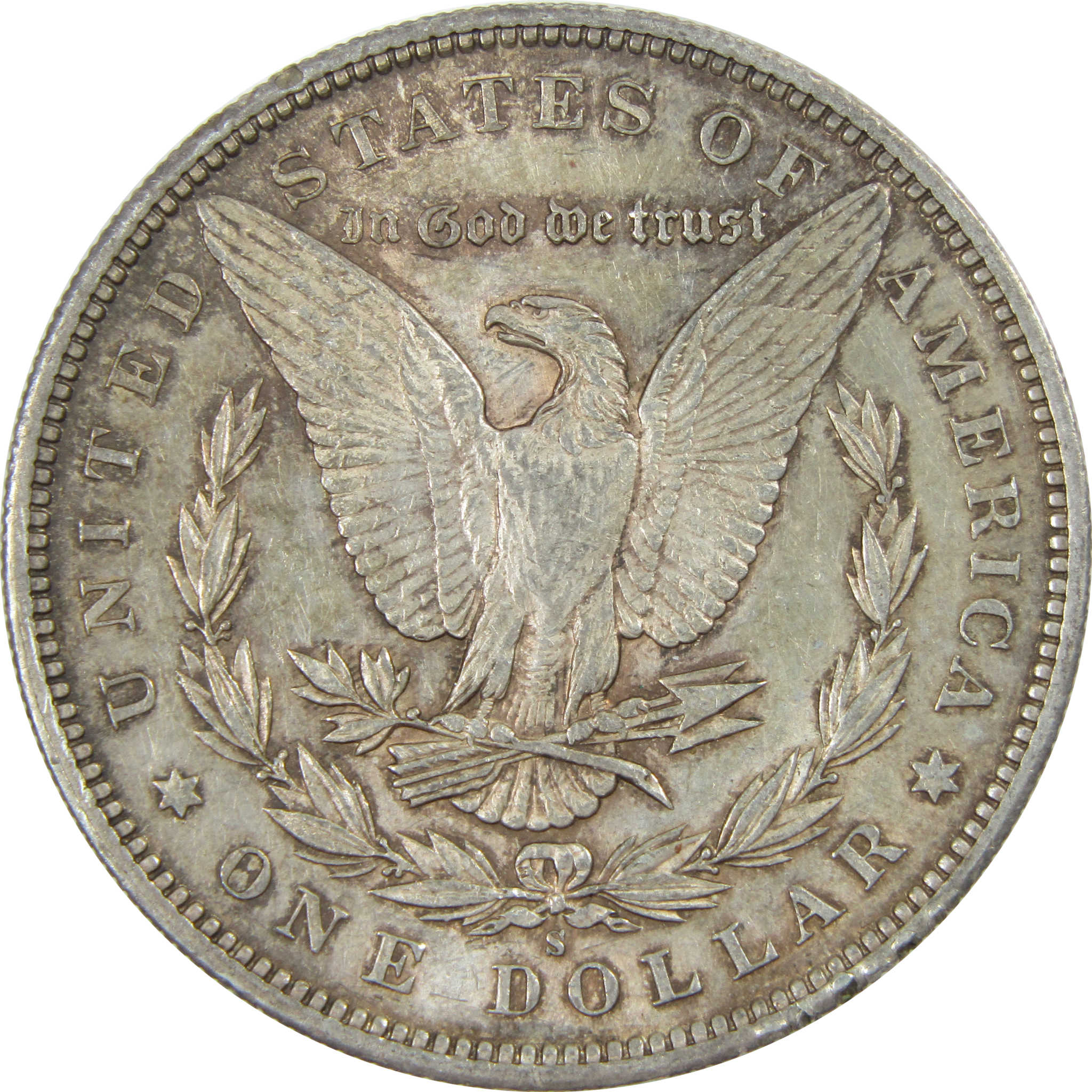 1897 S Morgan Dollar AU About Uncirculated Silver $1 Coin SKU:I13675 - Morgan coin - Morgan silver dollar - Morgan silver dollar for sale - Profile Coins &amp; Collectibles