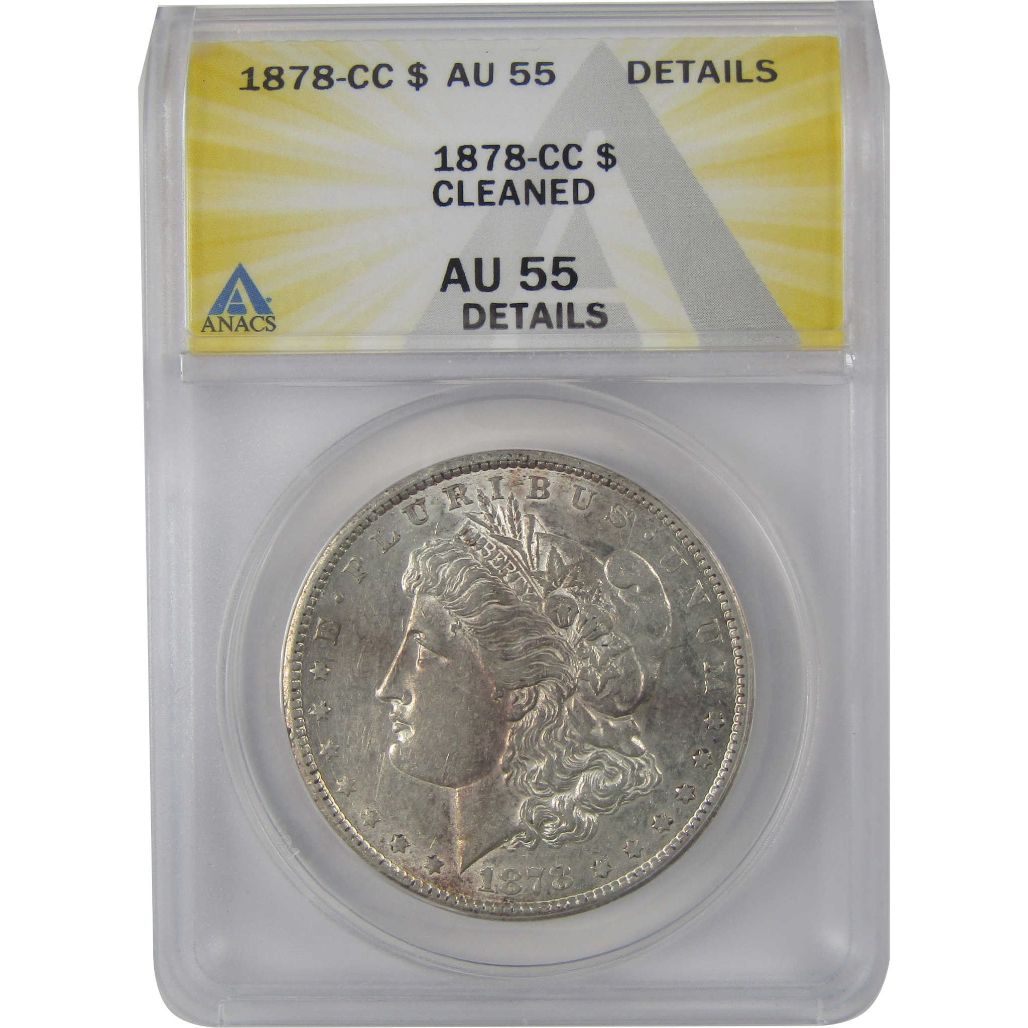 1878 CC Morgan Dollar AU 55 Details ANACS Silver $1 Coin SKU:CP123 - Morgan coin - Morgan silver dollar - Morgan silver dollar for sale - Profile Coins &amp; Collectibles