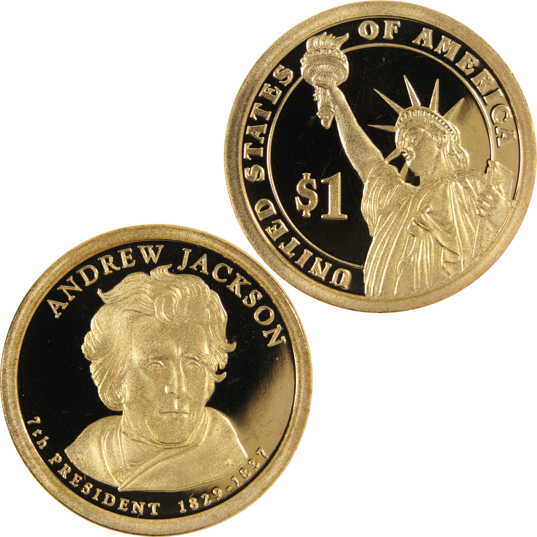 2008 S Andrew Jackson Presidential Dollar Choice Proof $1 Coin