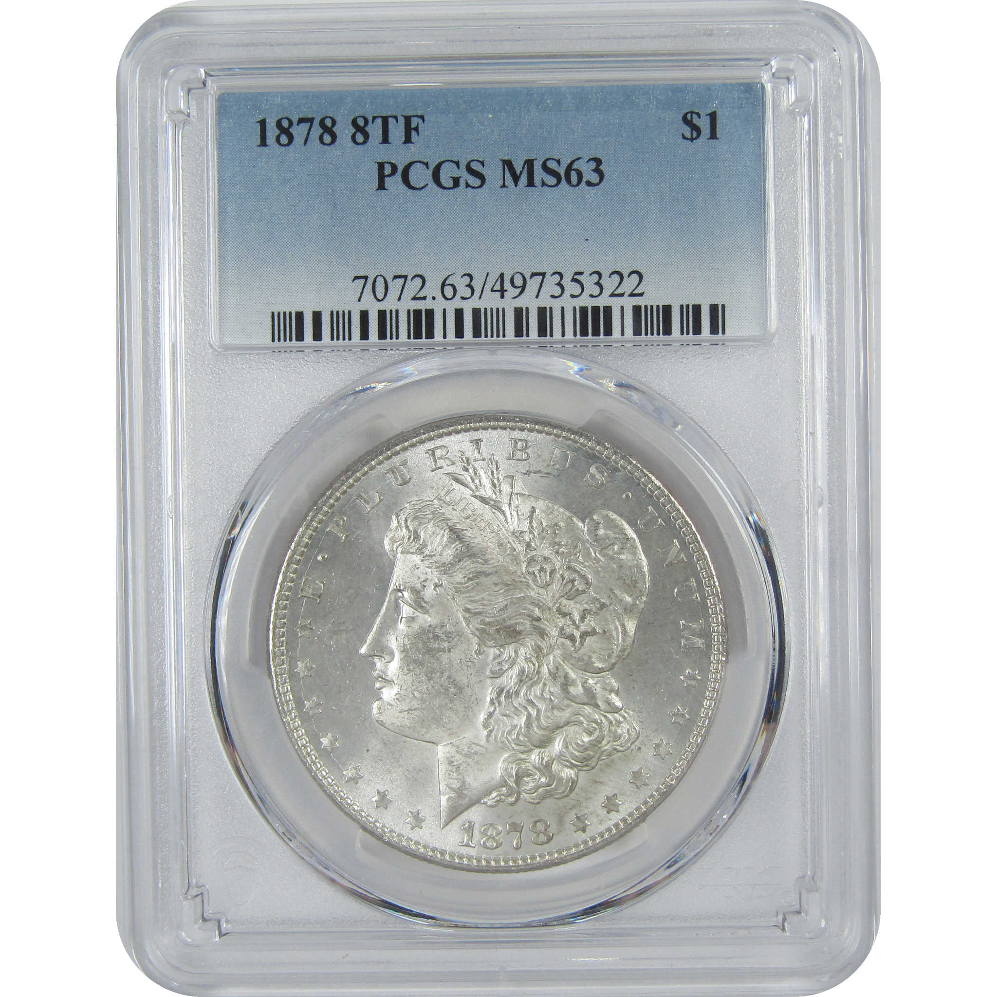 1878 8TF Morgan Dollar MS 63 PCGS Silver $1 Uncirculated SKU:I16534 - Morgan coin - Morgan silver dollar - Morgan silver dollar for sale - Profile Coins &amp; Collectibles