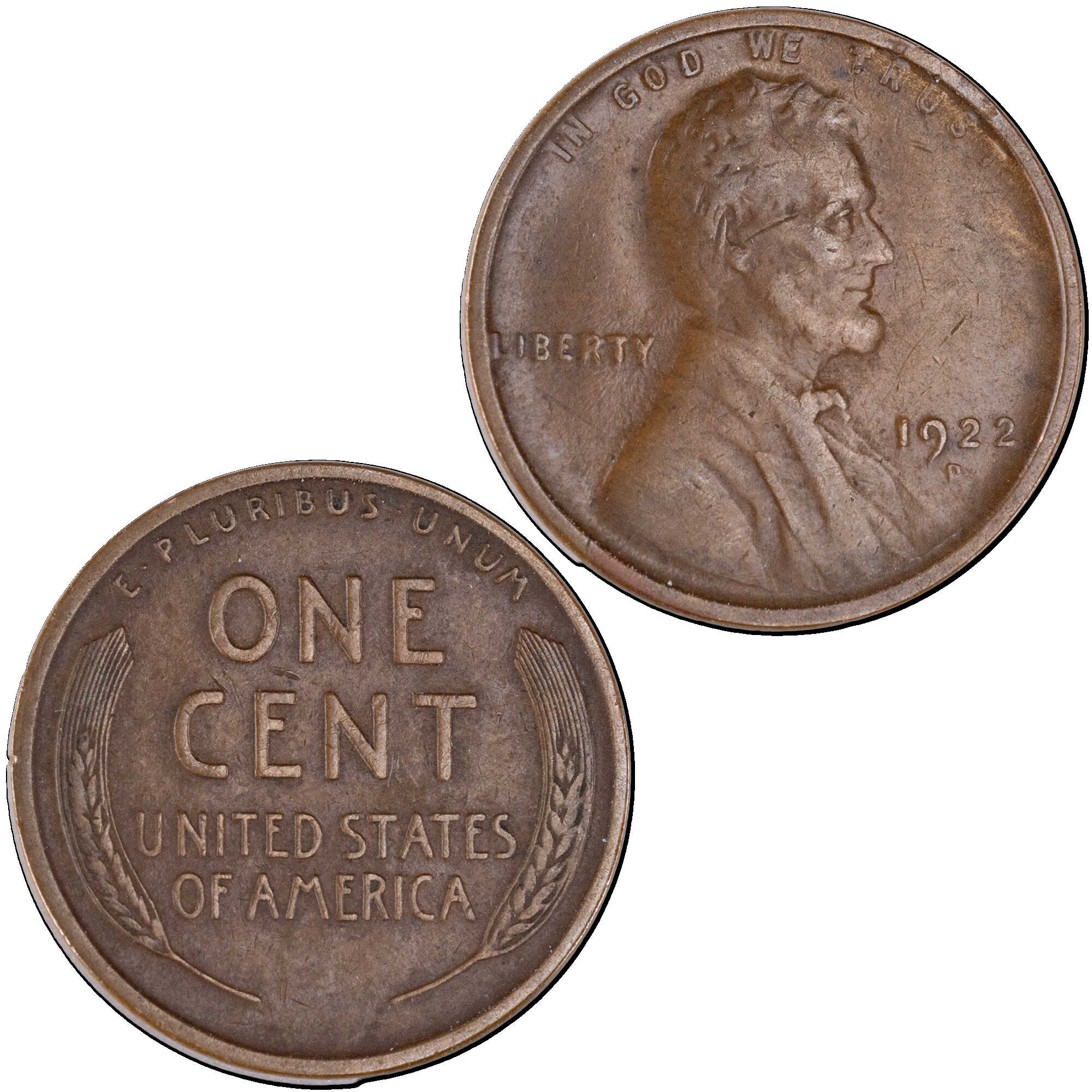 1922 D Lincoln Wheat Cent VF Very Fine Penny 1c Coin SKU:CPC12635