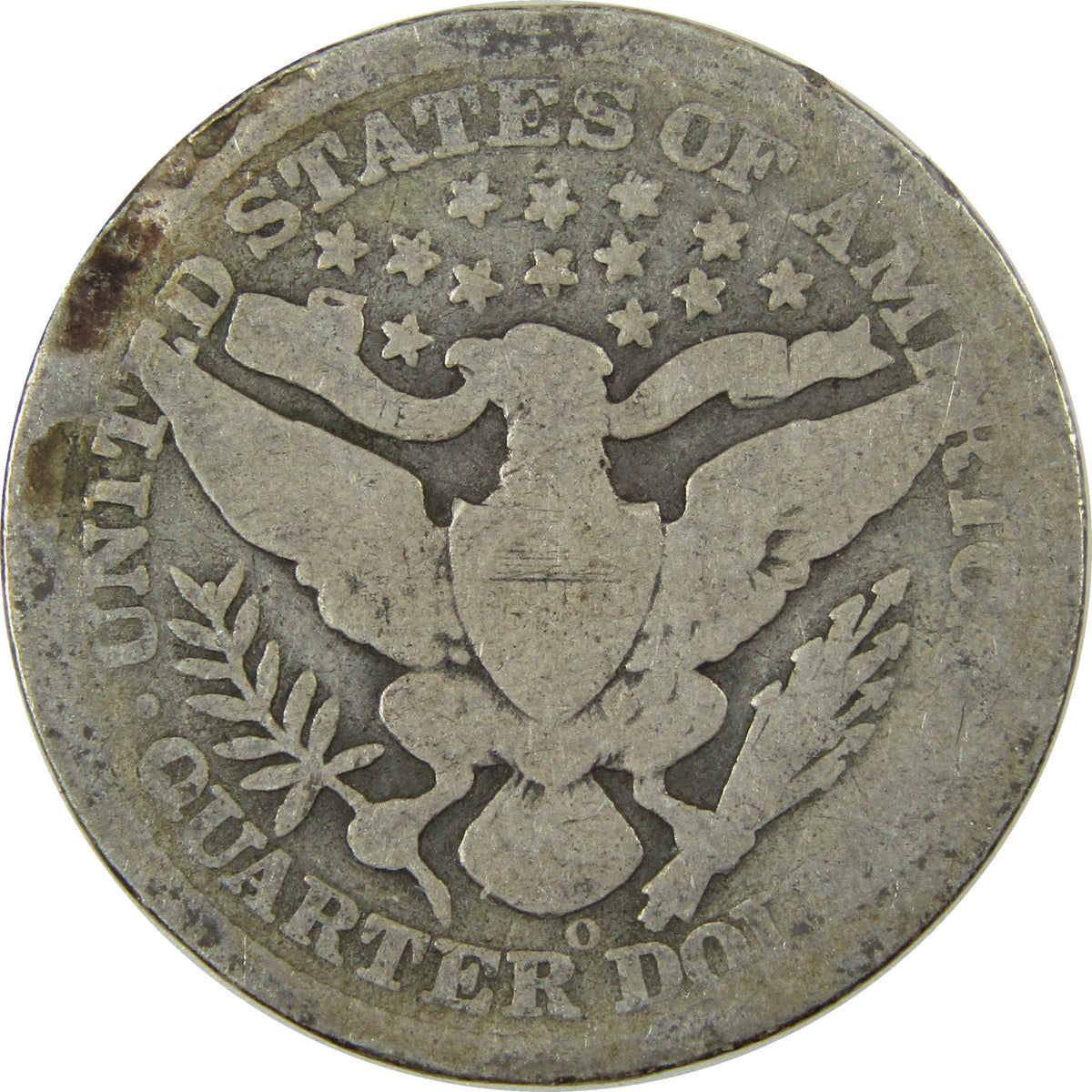 1897 O Barber Silver Quarter G Good Details 25c Coin SKU:I28532