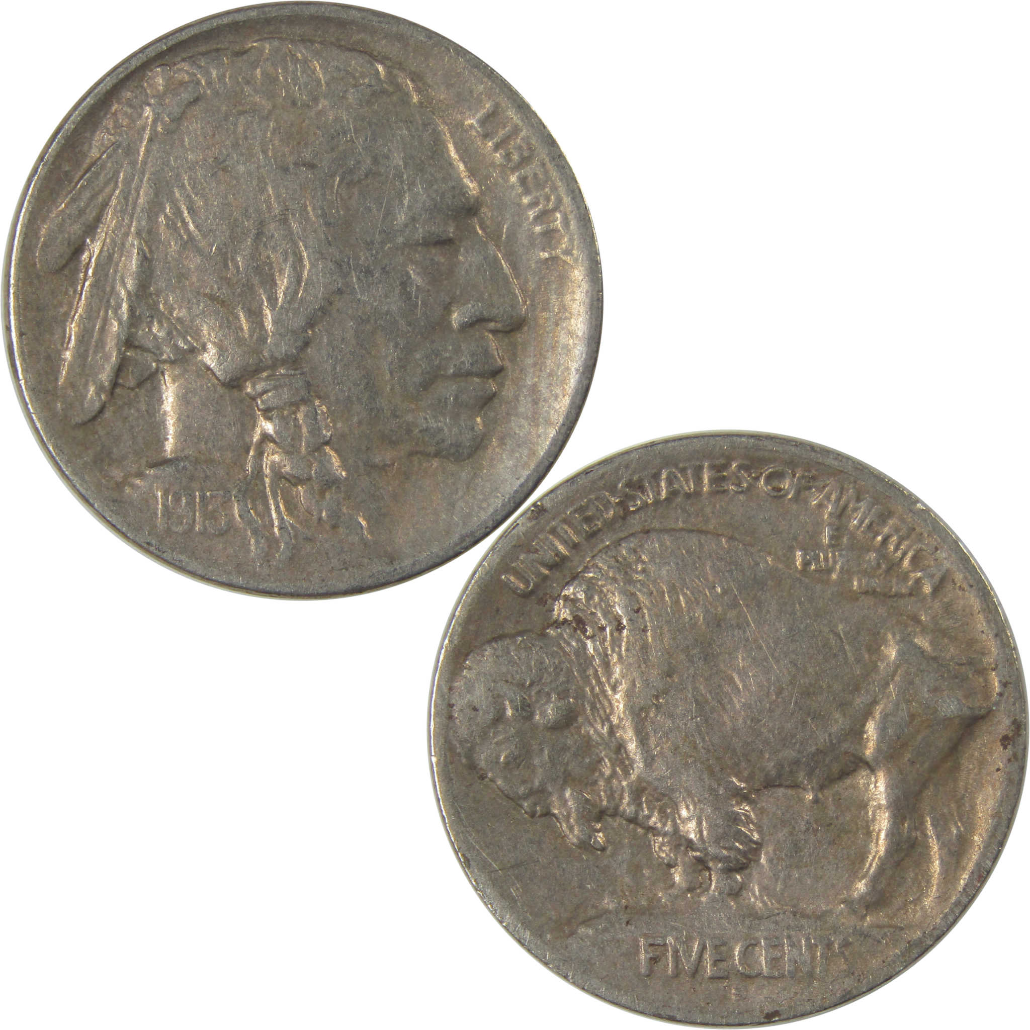 1913 S Type 1 Buffalo Nickel XF EF Extremely Fine Details SKU:I22869