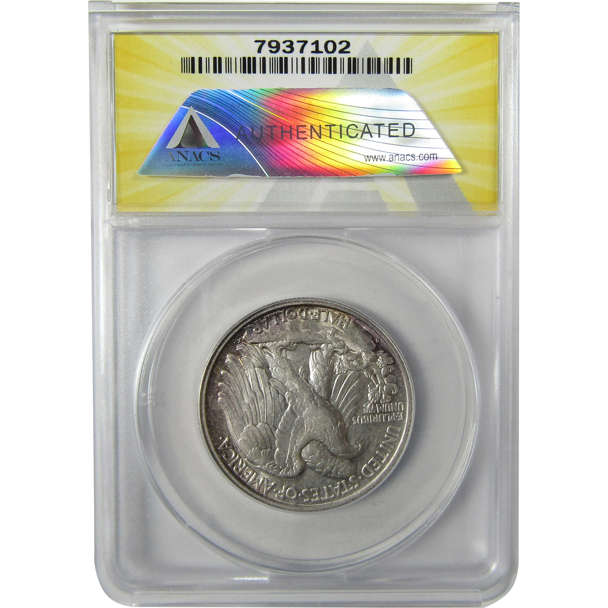 1917 S Reverse Liberty Walking 50c AU 55 Details ANACS SKU:I27998