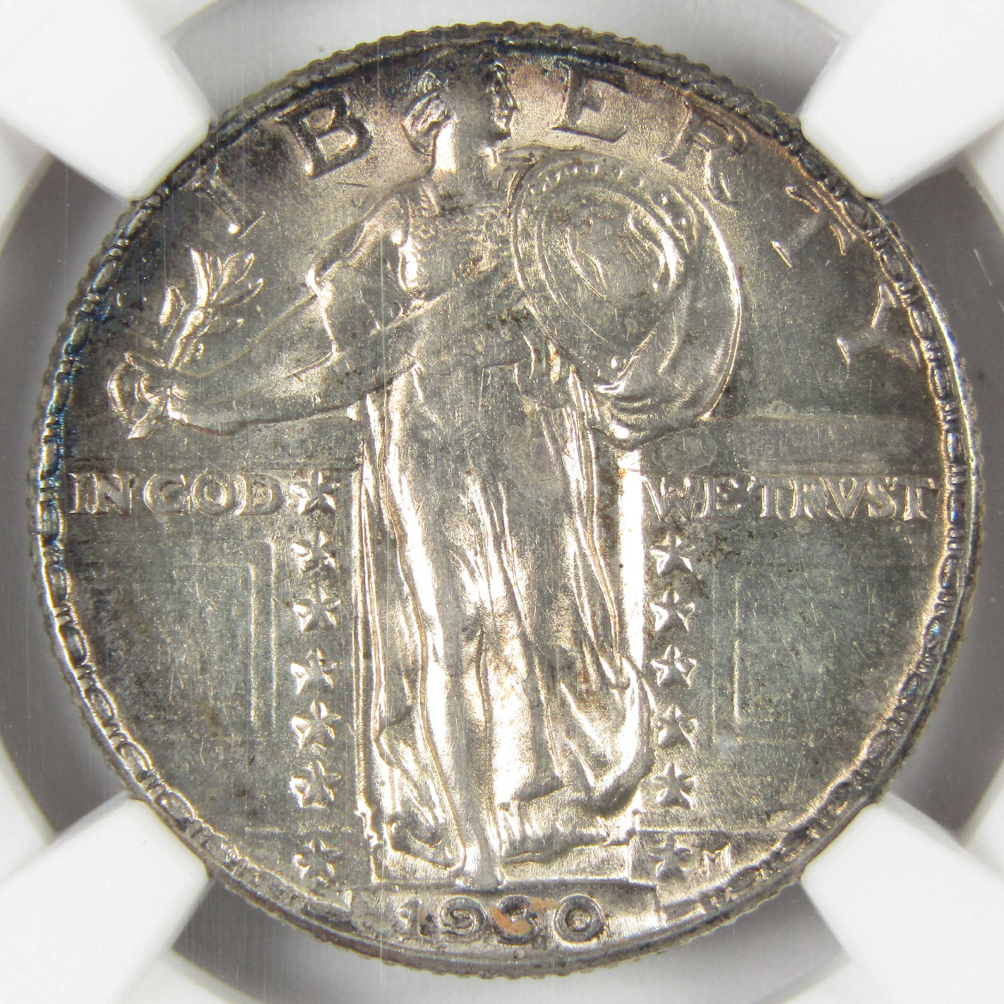 1930 Standing Liberty Silver Quarter AU 58 NGC 25c Coin Collectible