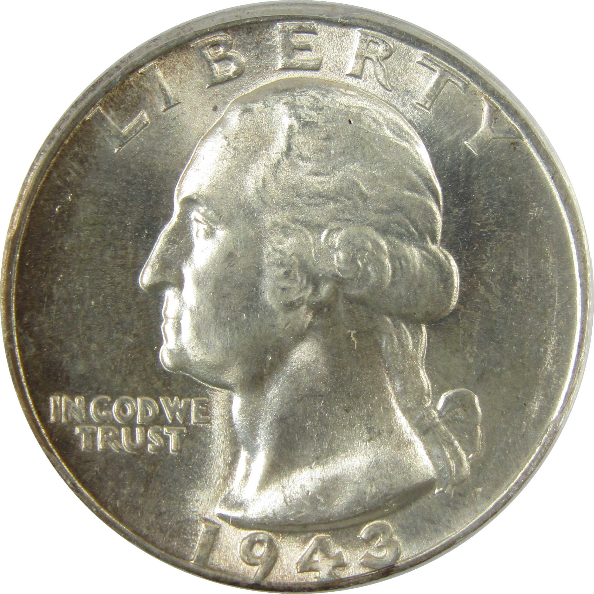 1943 D Washington Silver Quarter MS 66 ANACS Uncirculated SKU:I28469
