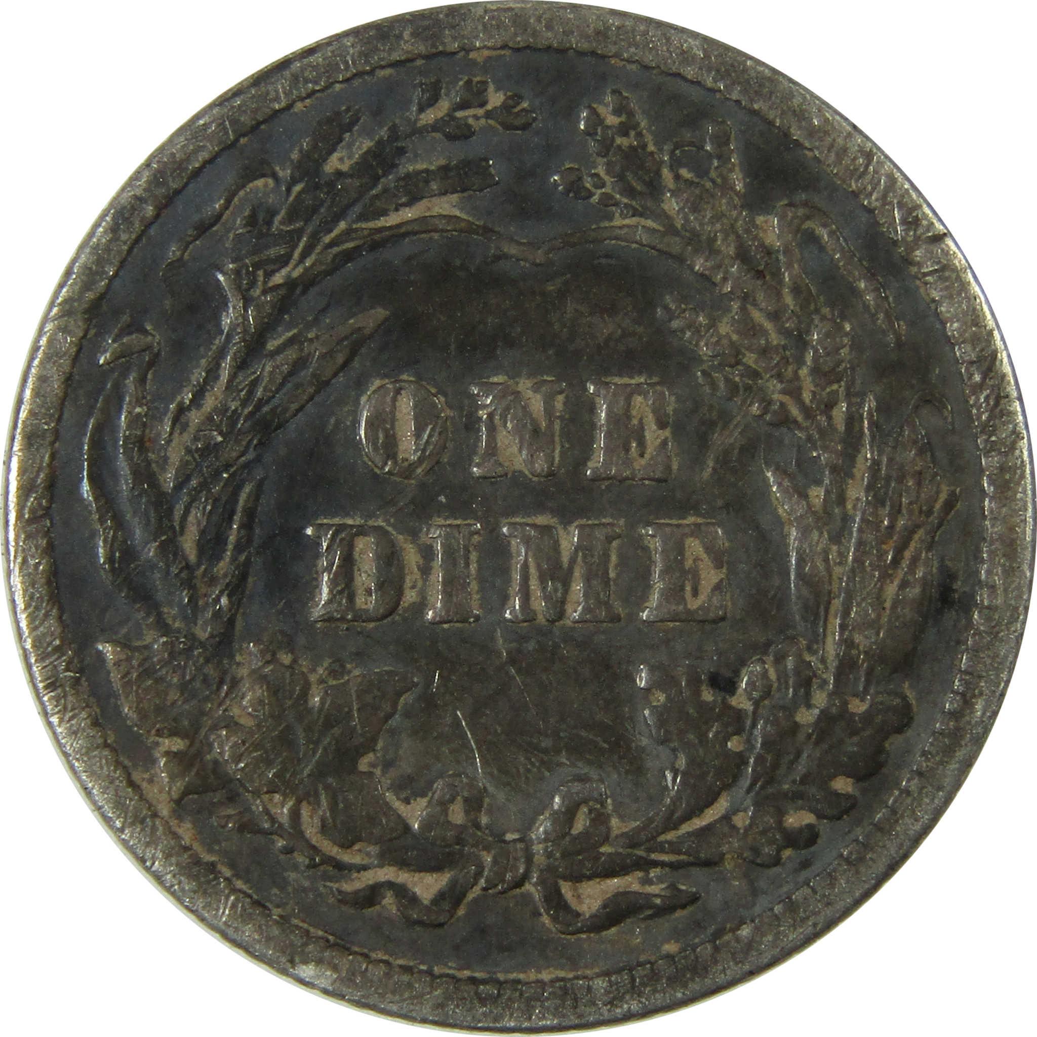 1913 Barber Silver Dime F Fine Details 10c Coin Collectible SKU:CP971