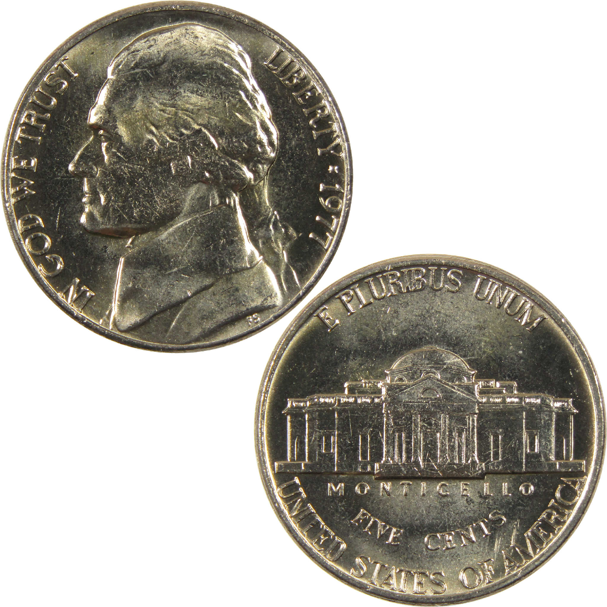 1977 Jefferson Nickel BU Uncirculated 5c Coin