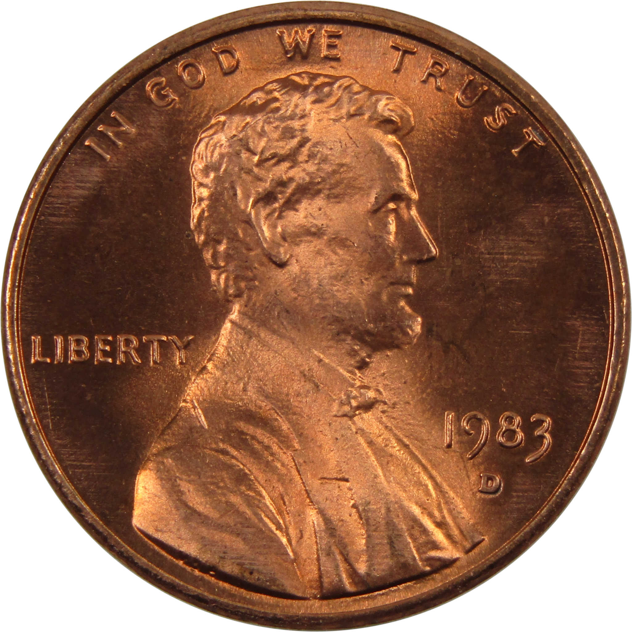 1983 D Lincoln Memorial Cent BU Uncirculated Penny 1c Coin