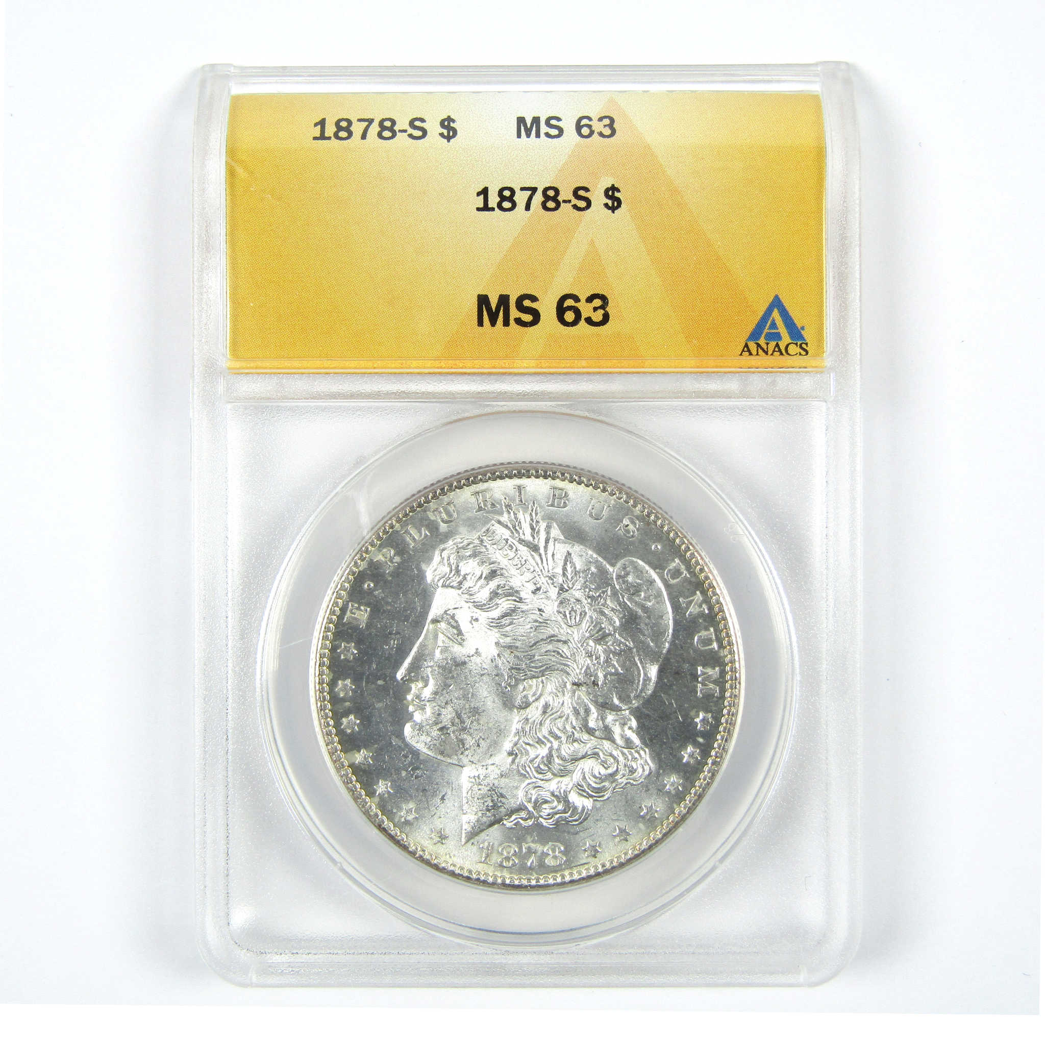 1878 S Morgan Dollar MS 63 ANACS Silver $1 Uncirculated SKU:I15037 - Morgan coin - Morgan silver dollar - Morgan silver dollar for sale - Profile Coins &amp; Collectibles