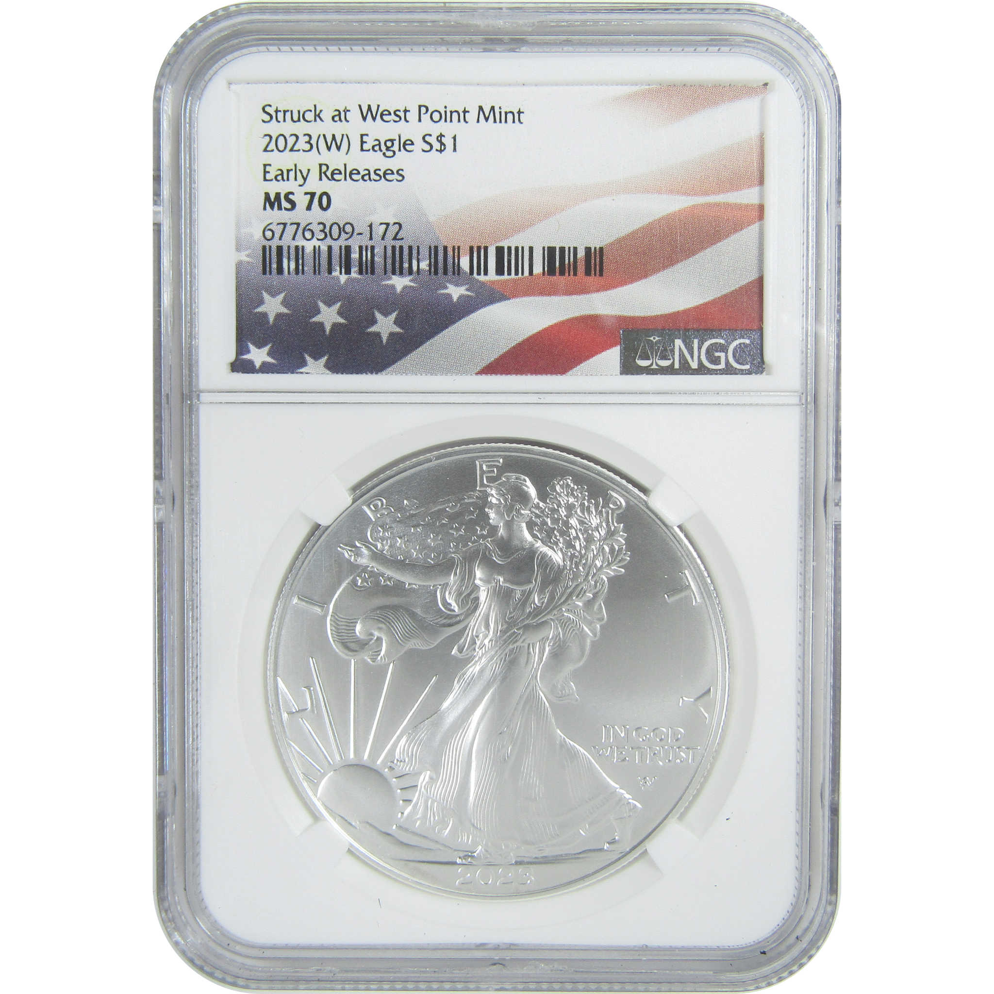 2023 (W) American Silver Eagle MS 70 NGC $1 Early Releases SKU:CPC9484