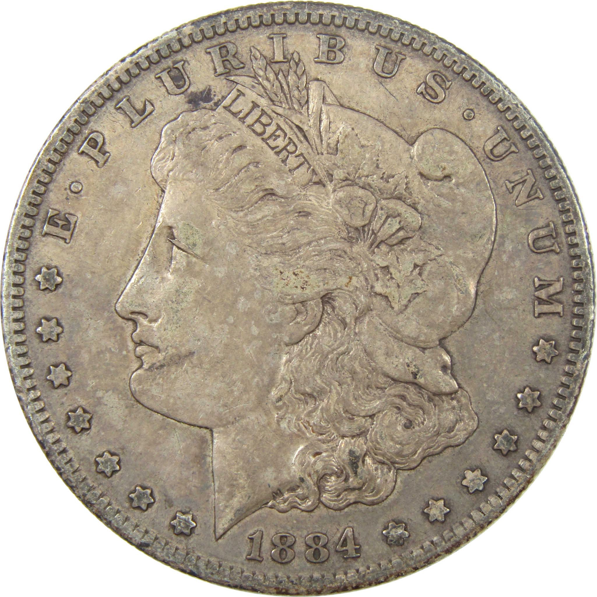 1884 S Morgan Silver Dollar VF Very Fine $1 Coin SKU:I24747 - Morgan coin - Morgan silver dollar - Morgan silver dollar for sale - Profile Coins &amp; Collectibles