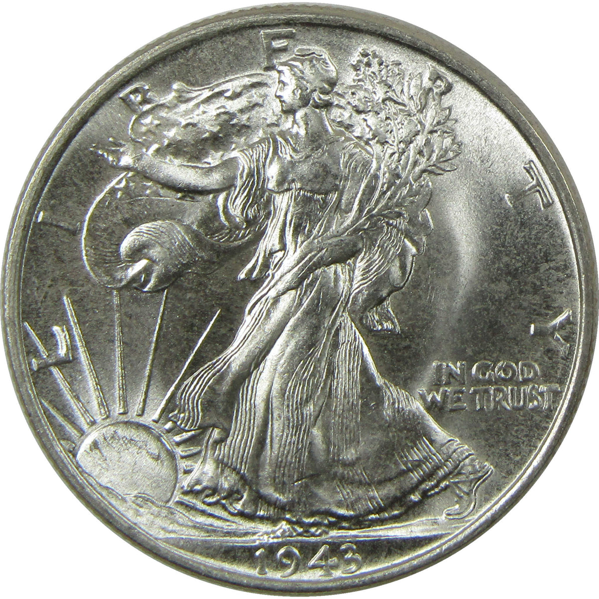 1943 Liberty Walking Silver Half Dollar BU Very Choice Uncirculated