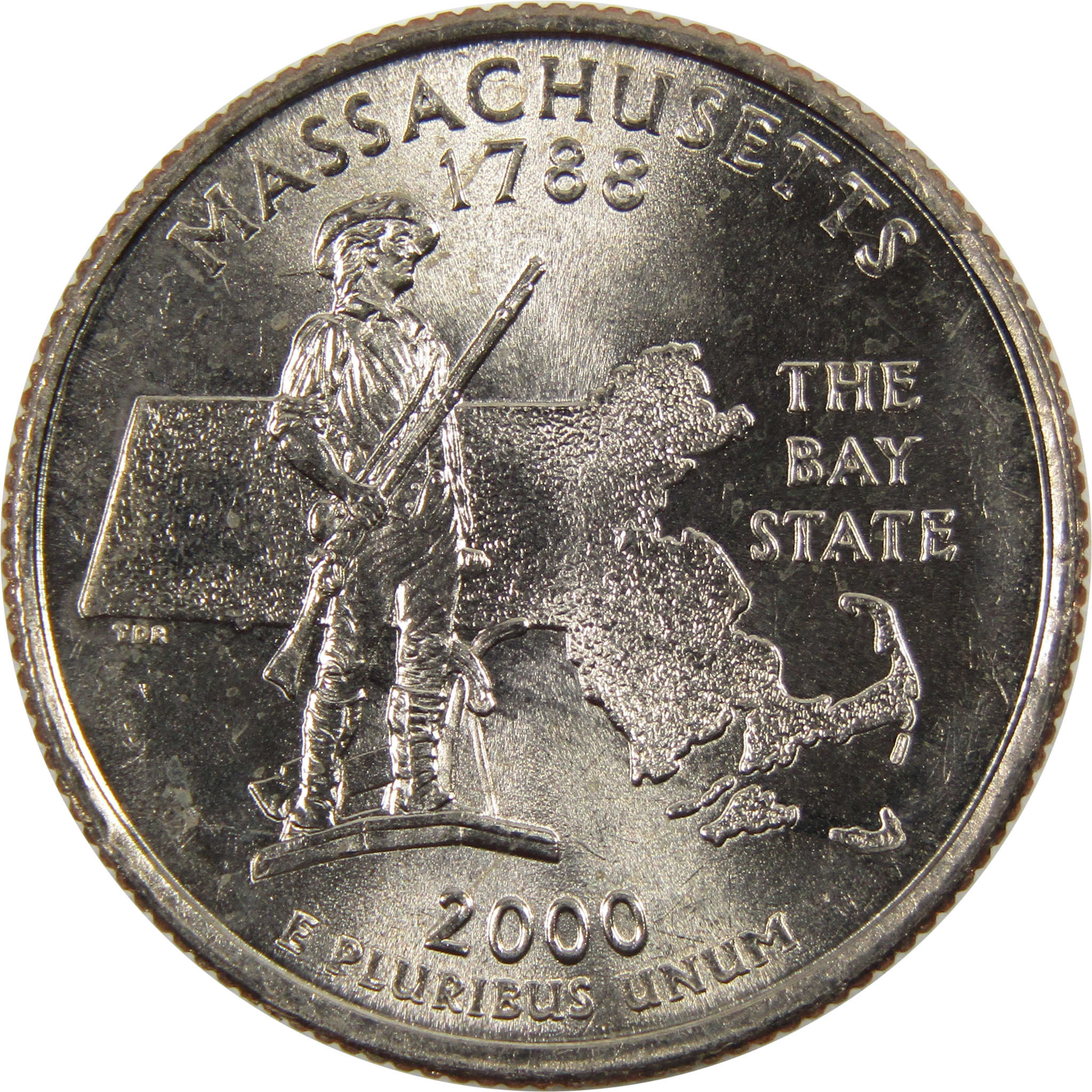 2000 P Massachusetts State Quarter BU Uncirculated Clad 25c Coin