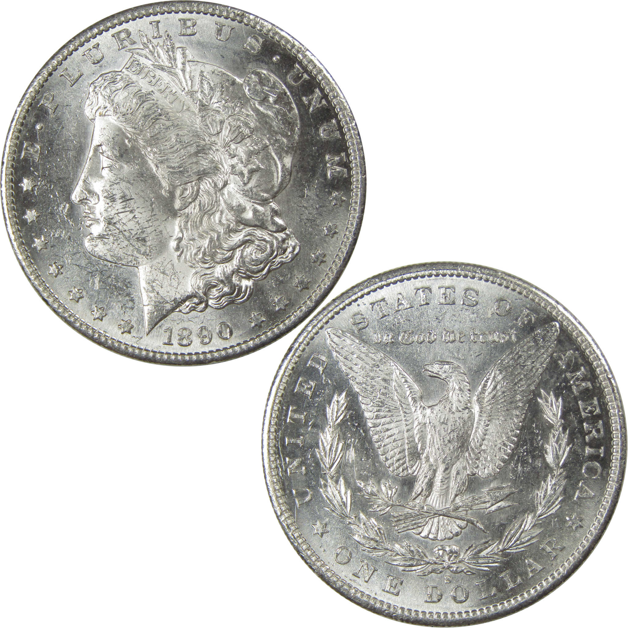 1890 S Morgan Dollar Uncirculated Details Silver $1 Coin SKU:I21079 - Morgan coin - Morgan silver dollar - Morgan silver dollar for sale - Profile Coins &amp; Collectibles