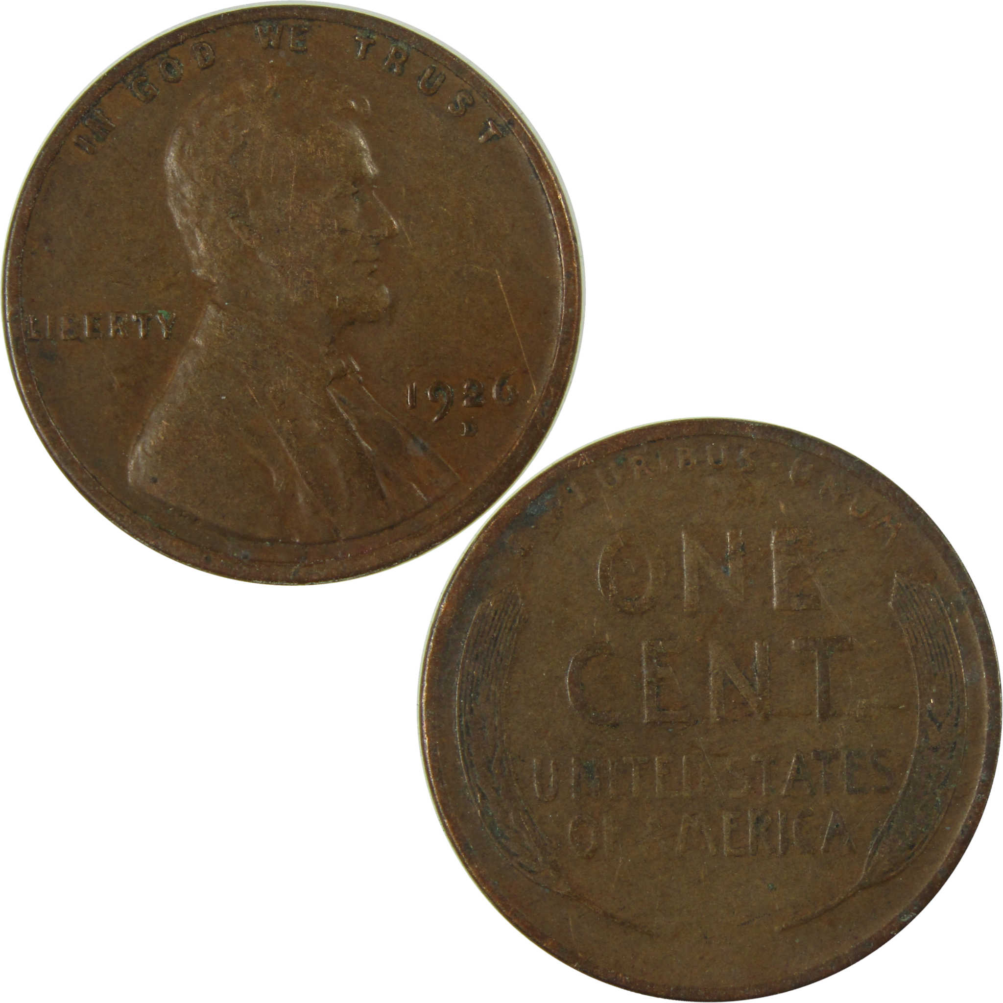 1926 D Lincoln Wheat Cent F Fine Penny 1c Coin Collectible SKU:I26733