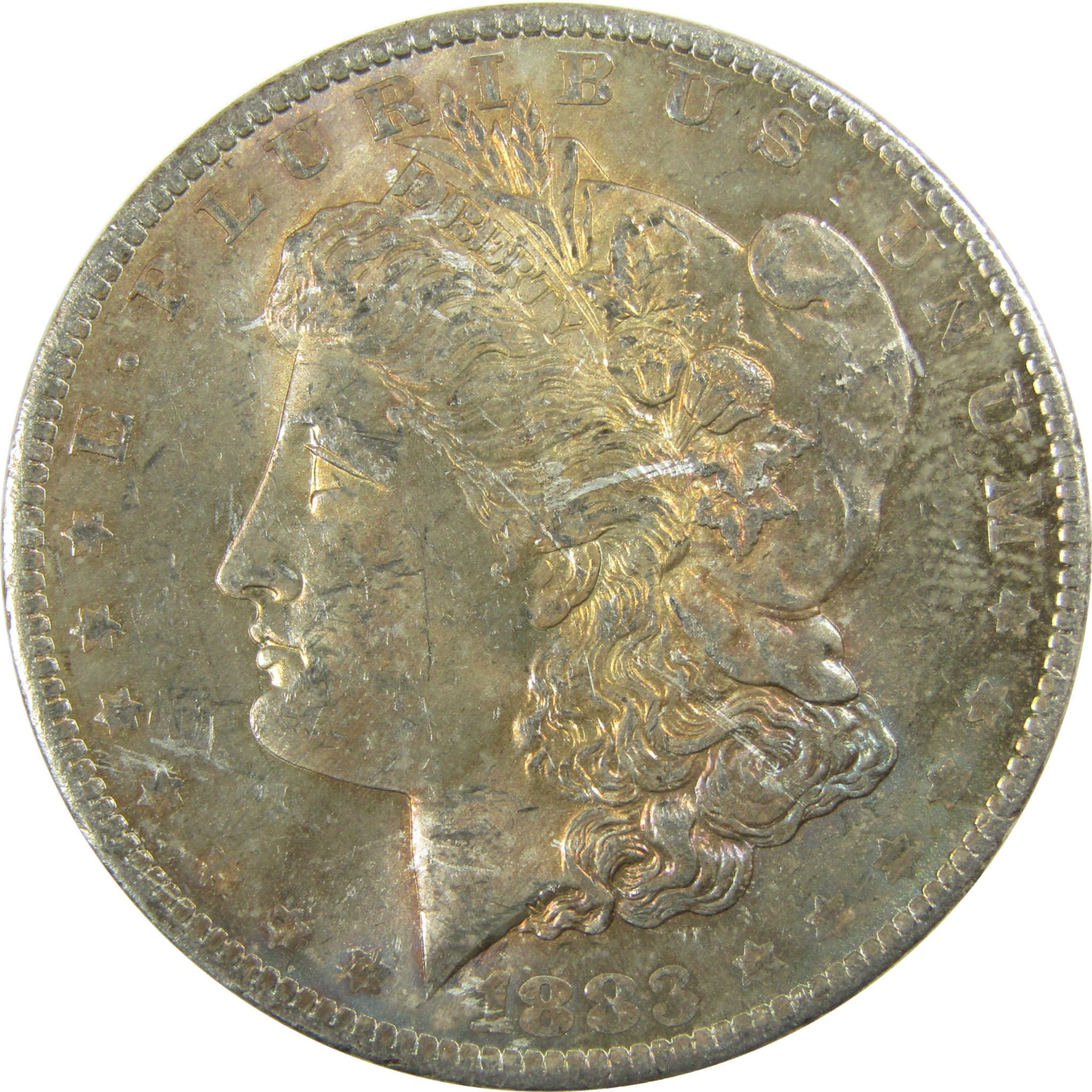 1883 O Morgan Silver Dollar Uncirculated Mint State Toned SKU:I27535