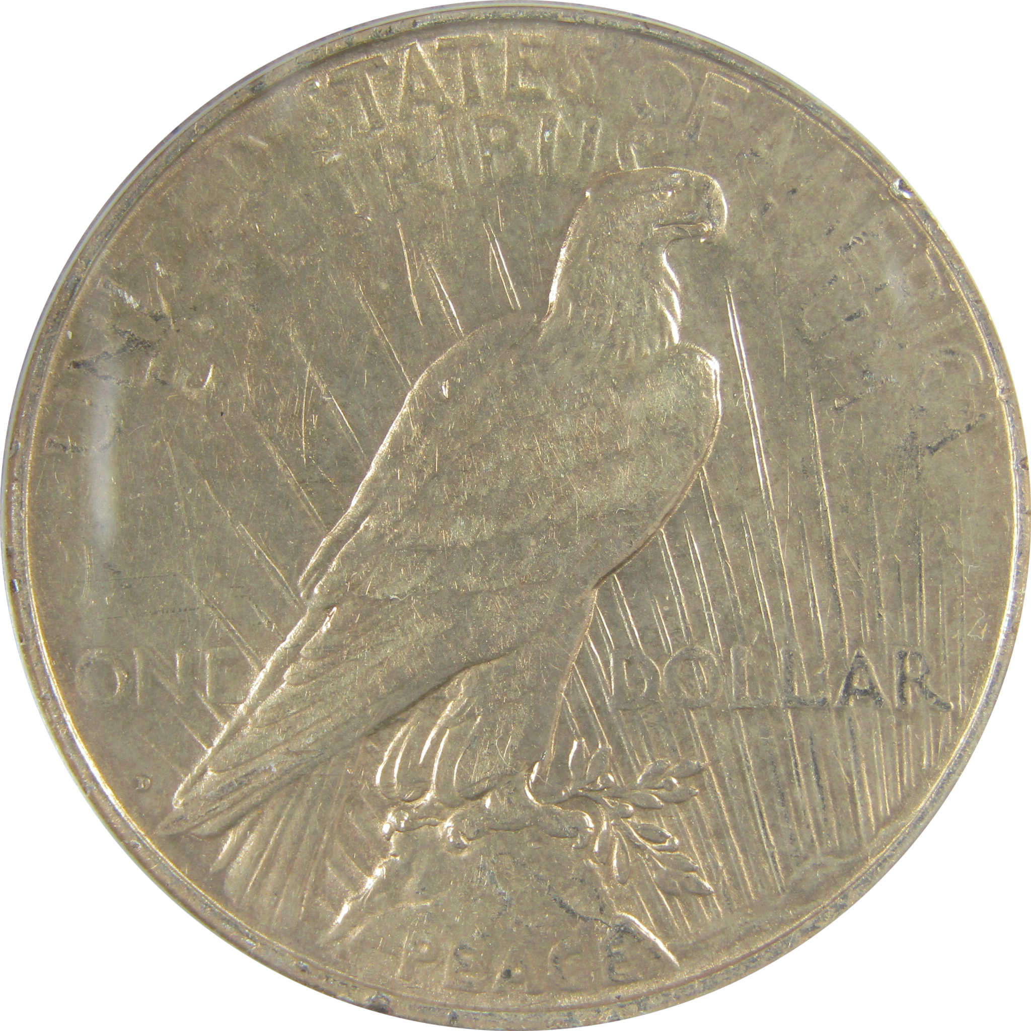 1934 D Peace Dollar AU 50 Details ANACS Silver $1 Coin SKU:I21575